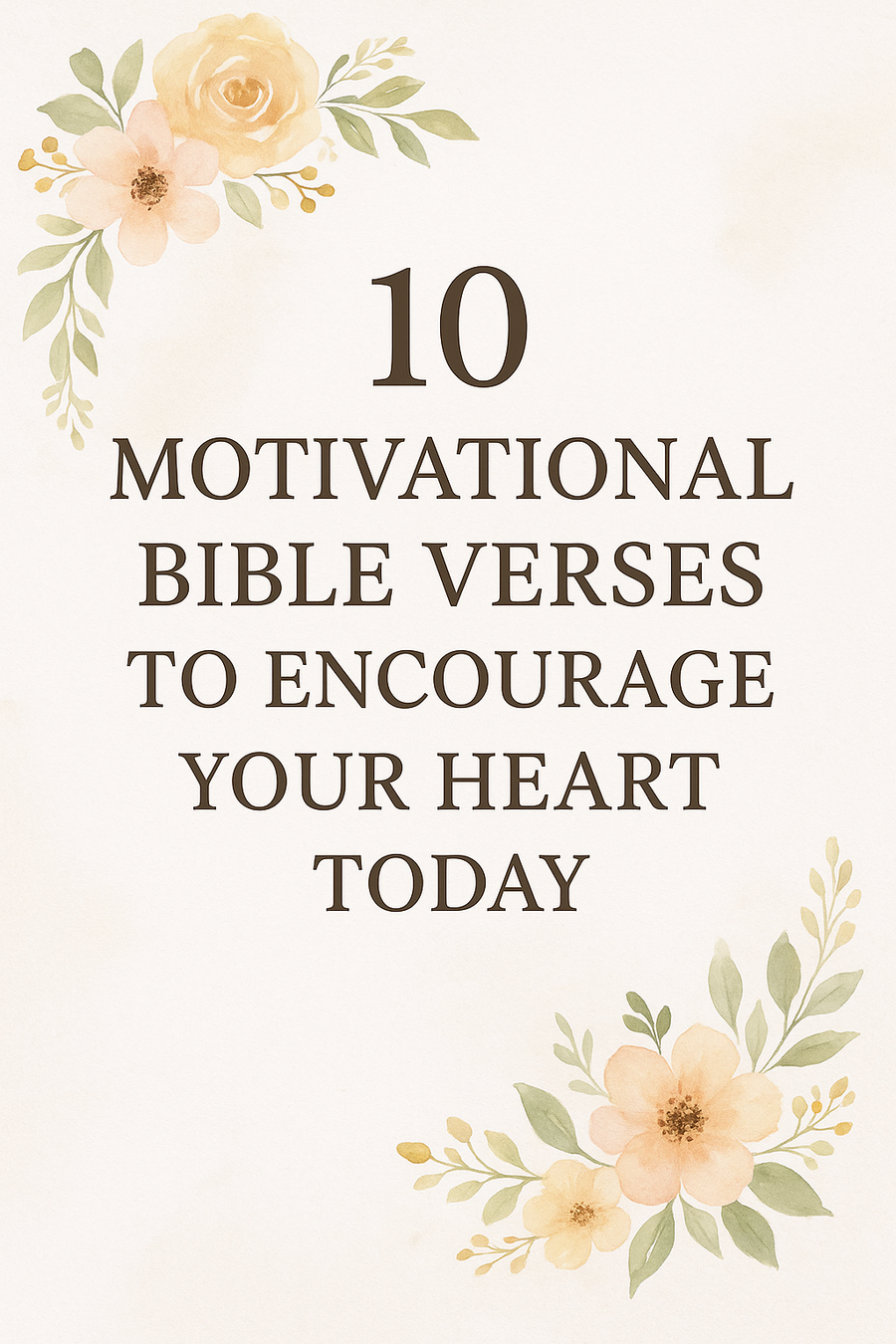 10 Motivational Bible Verses to Encourage Your Heart Today