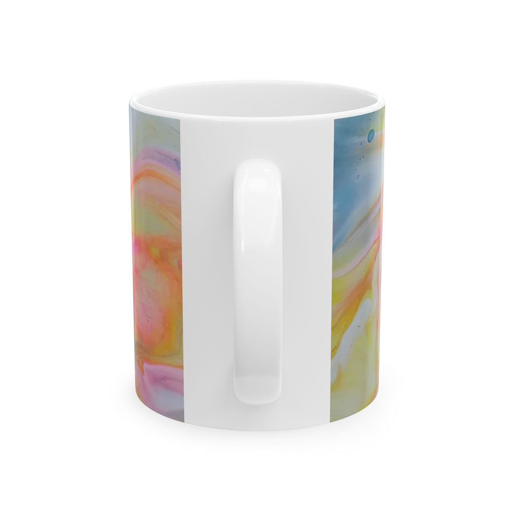 Acrylic Pouring Art Style Design Ceramic Mug - Unique design for coffee lovers