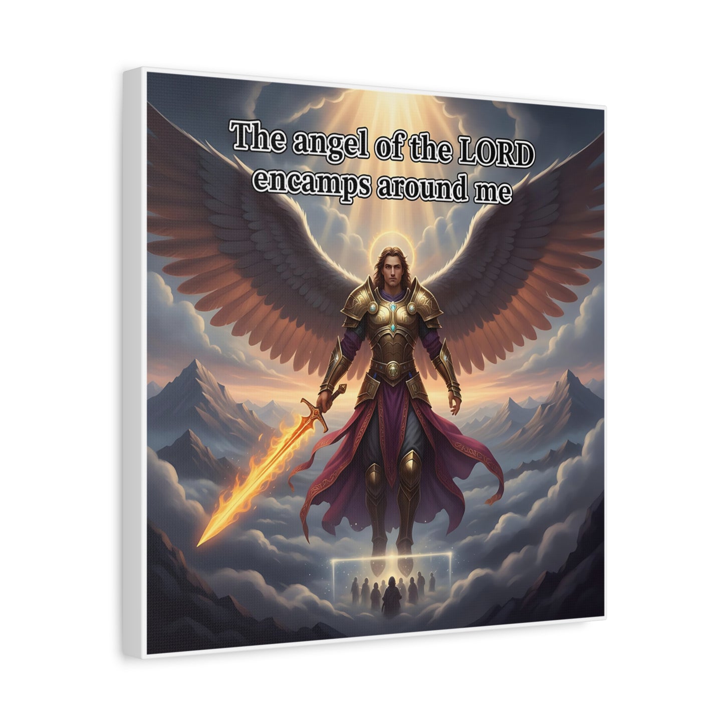 Inspirational Wall Art, Faith Decor, Spiritual Wall Art, Angel Print, Christian Home Decoration, Motivational Artwork, Unique Gift