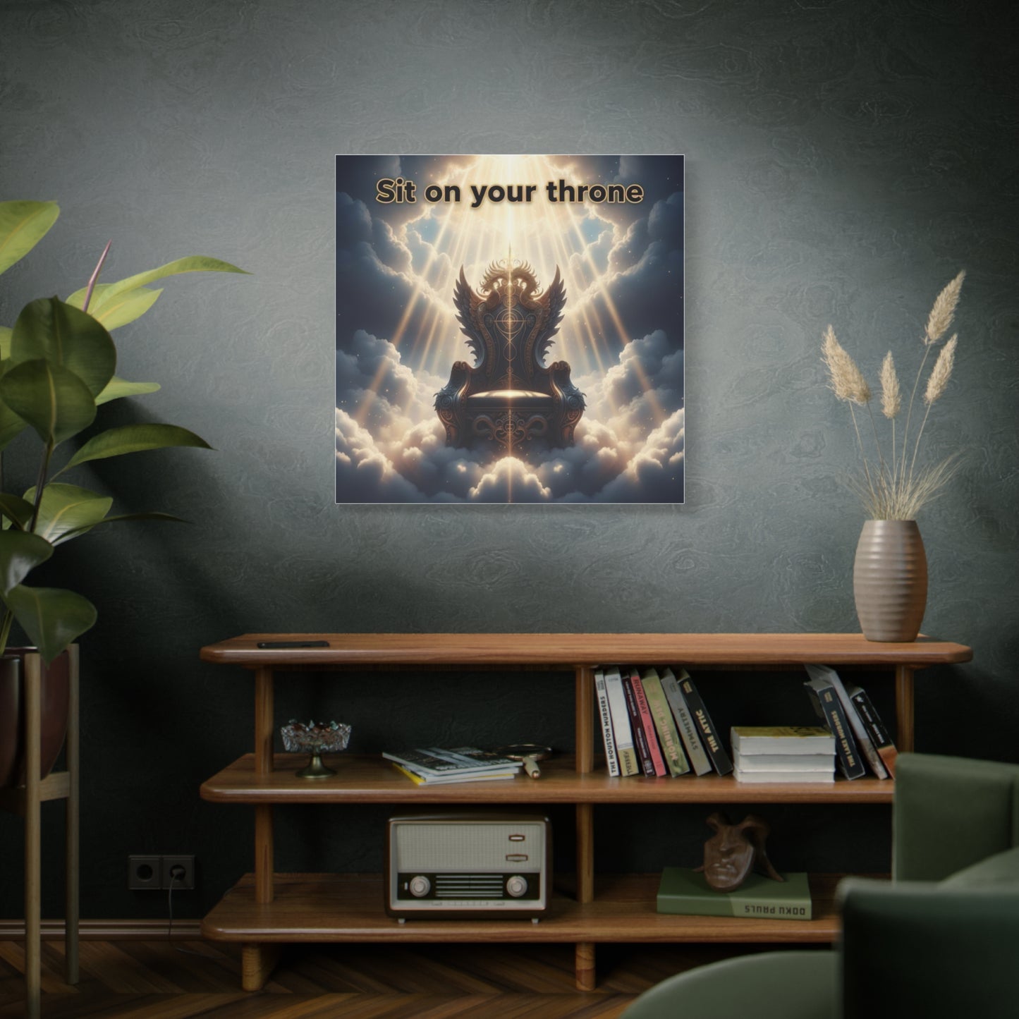 Majestic Canvas Wall Art, Throne Decor, Inspirational Artwork, Home Decor, Spiritual Wall Art. Motivational Wall Art