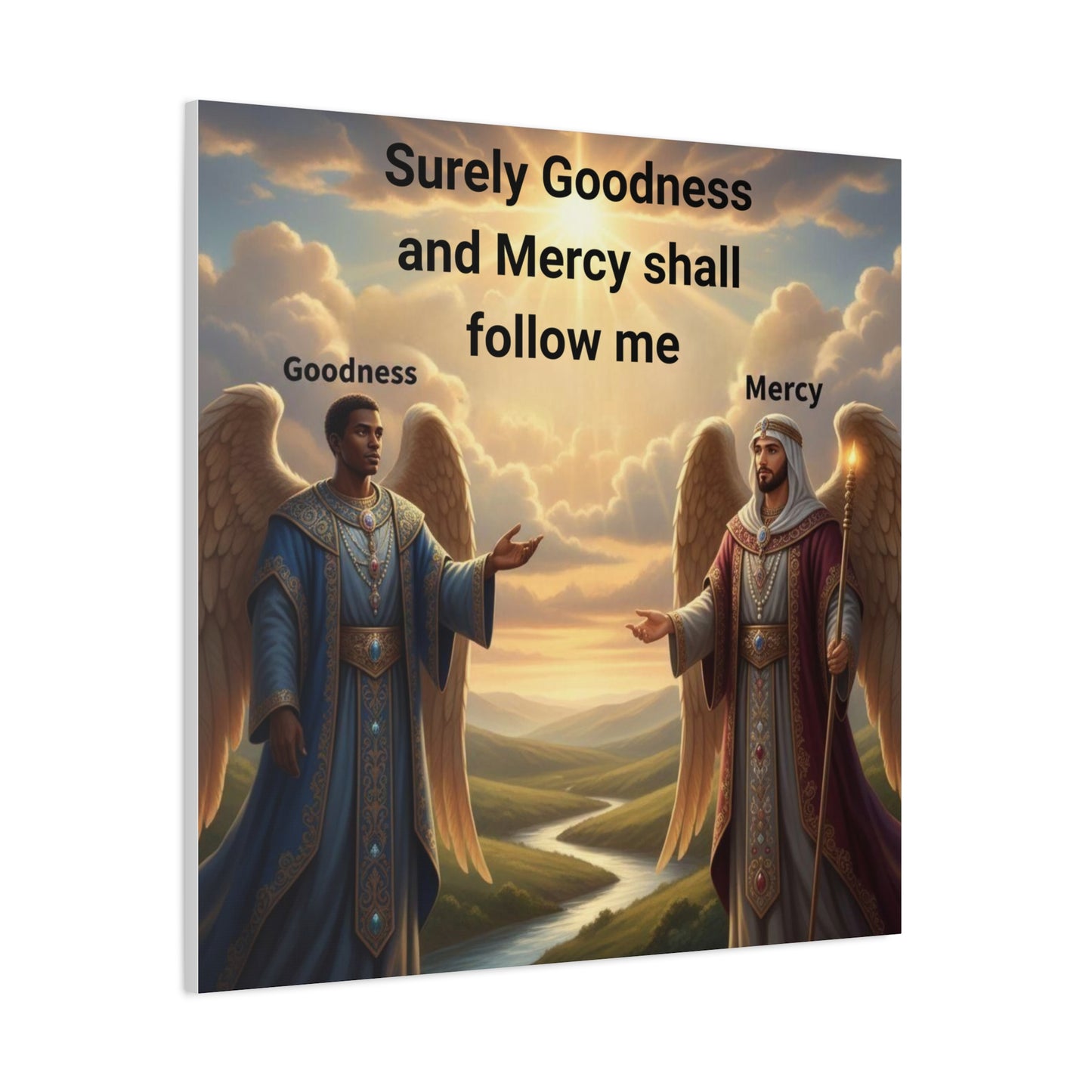 Motivational Wall Art - Inspirational Decor, Home Blessing, Godly Angels Print, Spiritual Gifts, Religious Wall Art