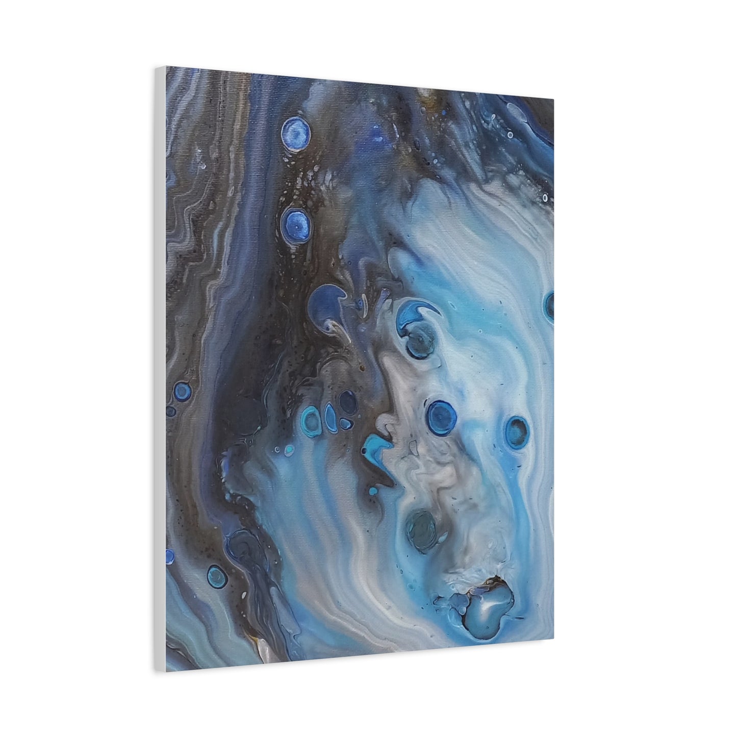 The unexplored universe - Acrylic pour painting - Matte Canvas Art