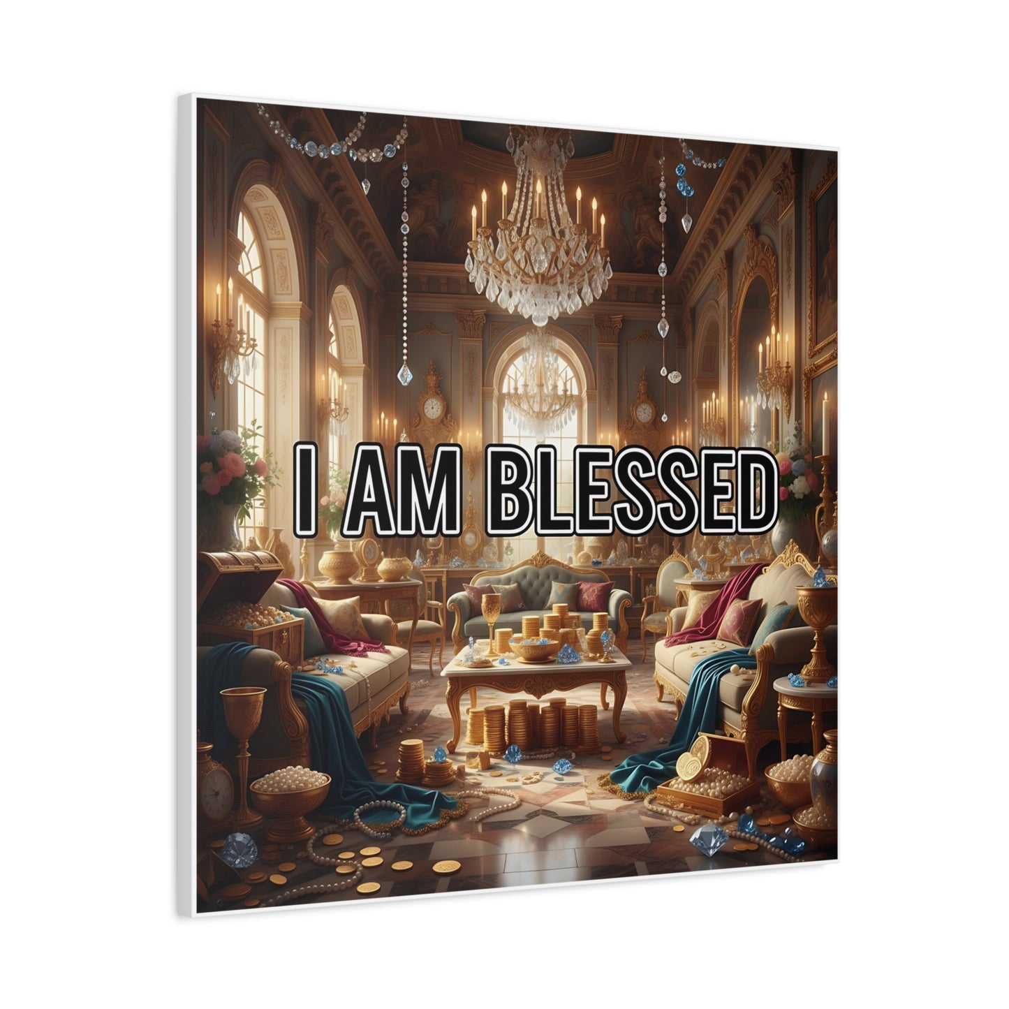 Blessed Canvas Wall Art, Inspirational Home Decor, Motivational Wall Art, Spiritual Decoration, Unique Artwork for Living Room, Office Wall