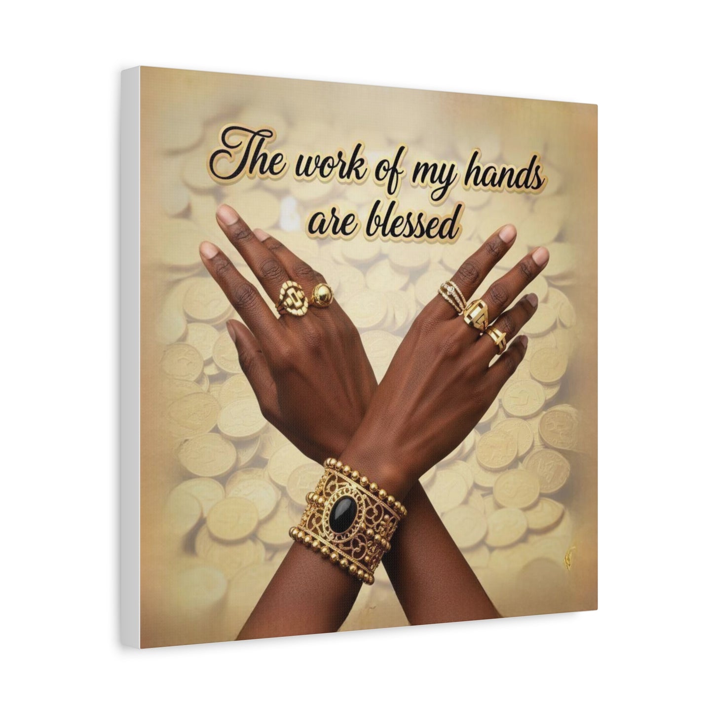 Blessed Hands Canvas Art, Inspirational Wall Decor, Home Office Decor, Unique Gift for Him or Her, Motivational Wall Art