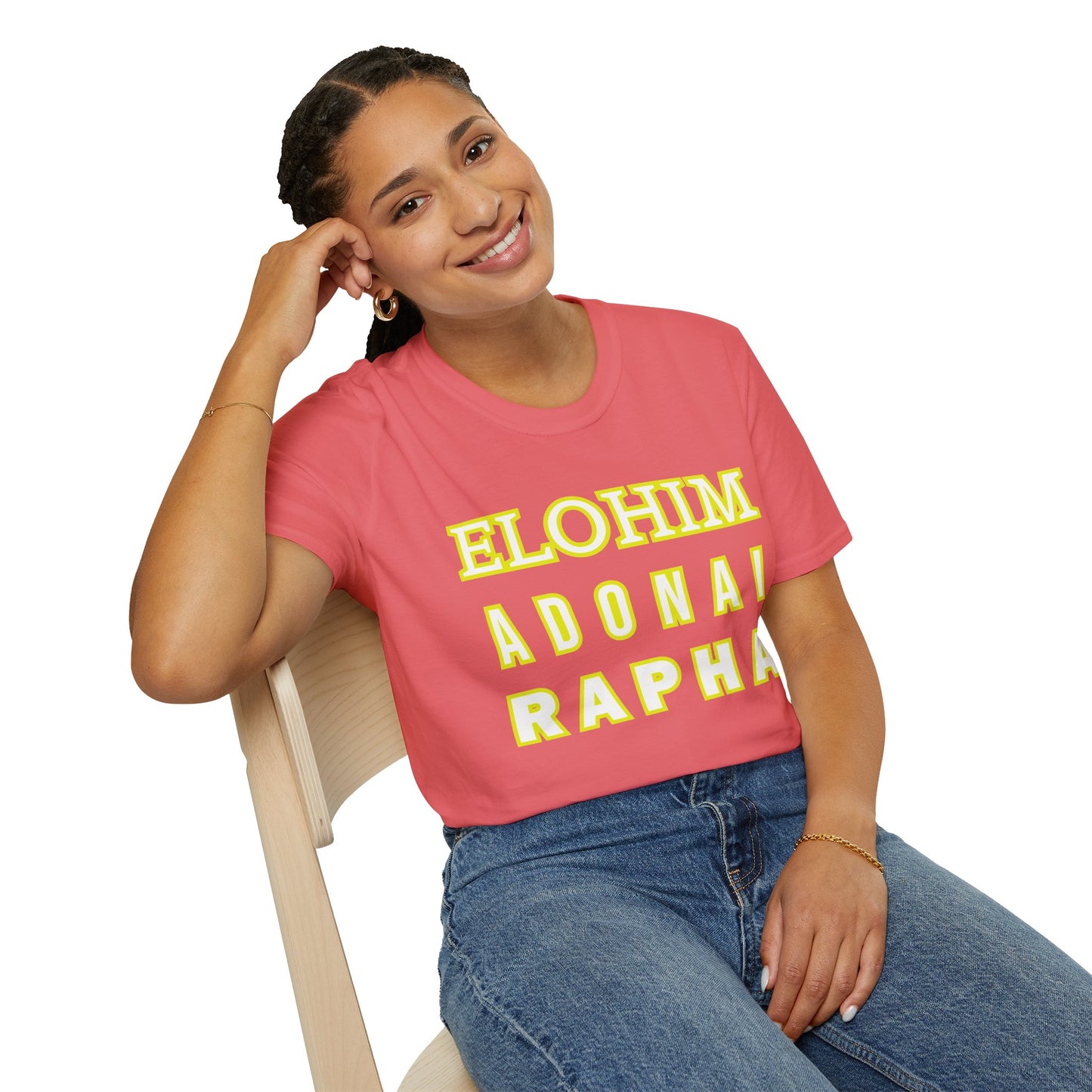 Inspirational Faith T-Shirt - Elohim Adonai Rapha Design