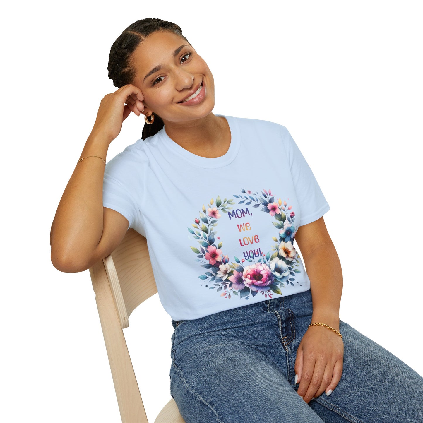 Floral Mom Love T-Shirt | Unisex Softstyle Tee