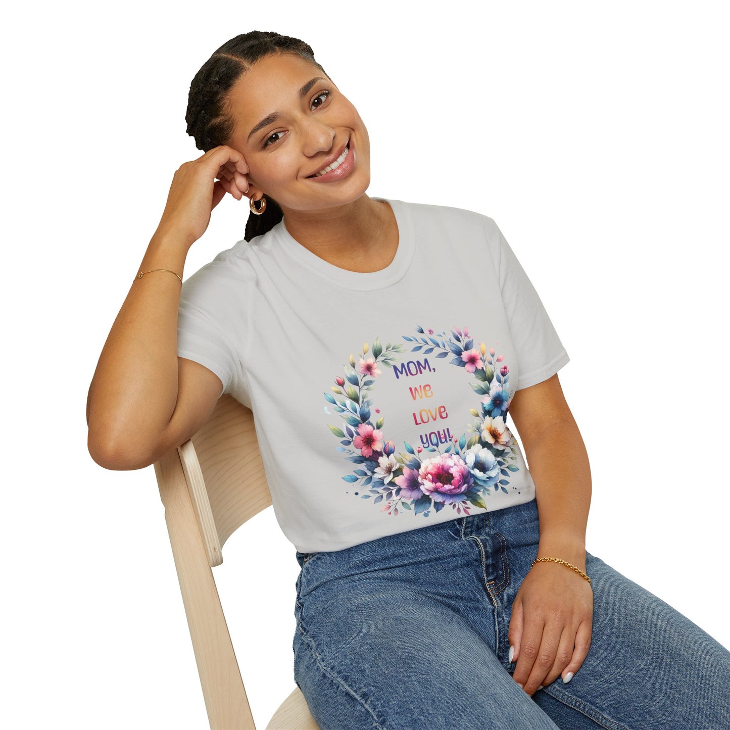 Floral Mom Love T-Shirt | Unisex Softstyle Tee