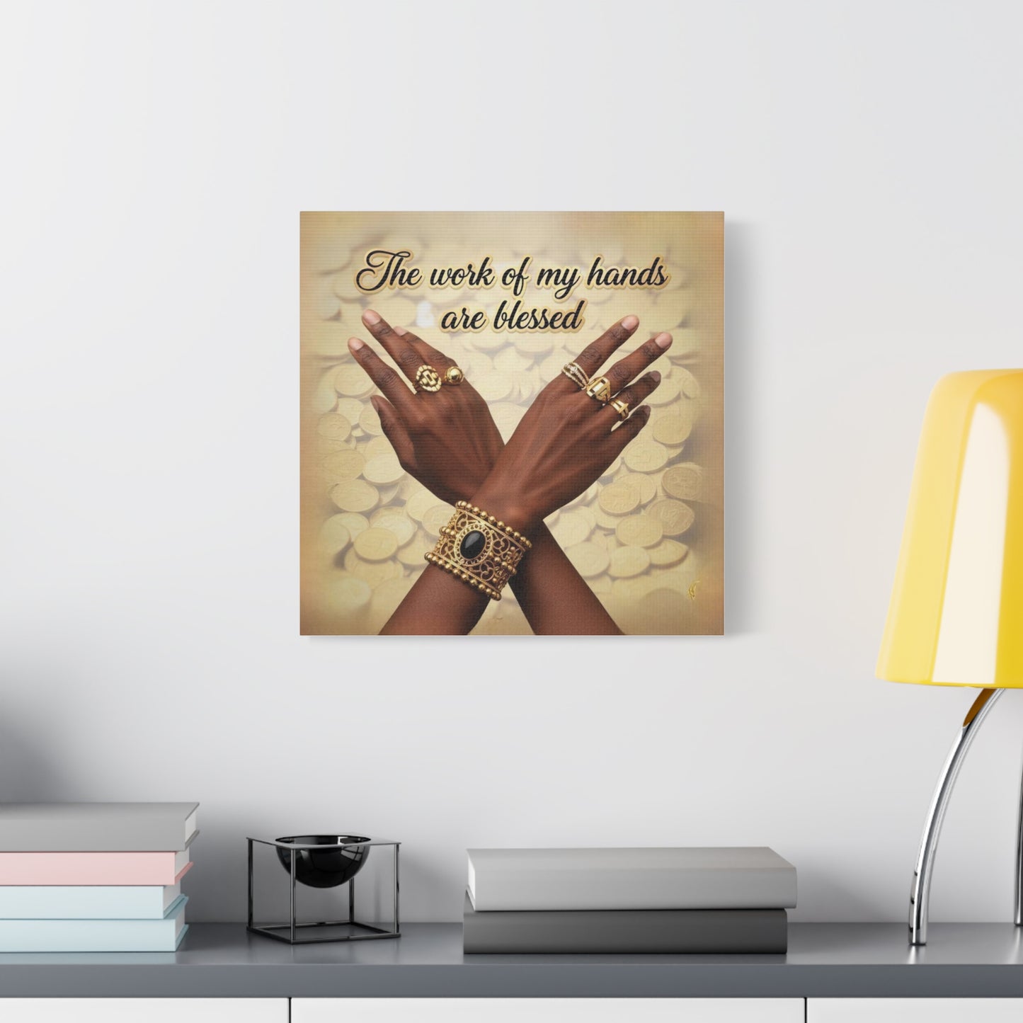 Blessed Hands Canvas Art, Inspirational Wall Decor, Home Office Decor, Unique Gift for Him or Her, Motivational Wall Art