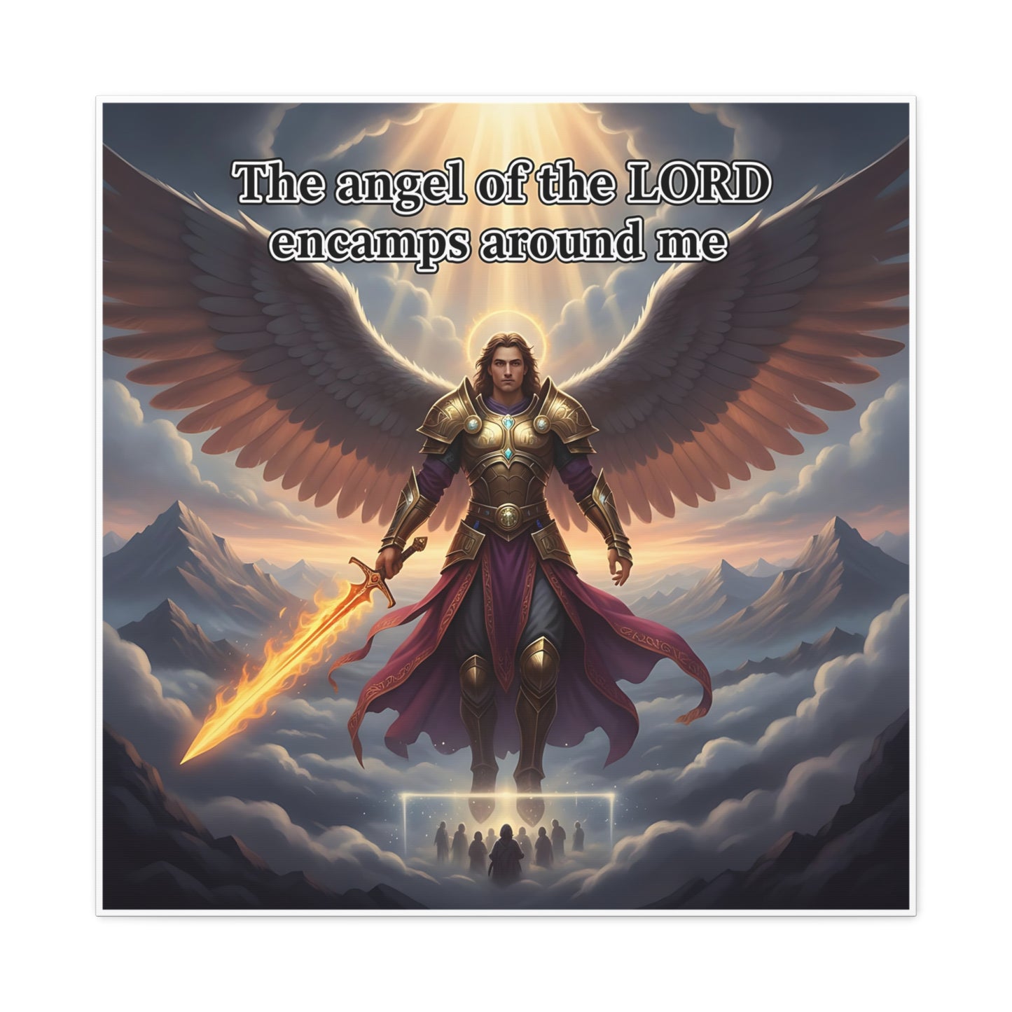 Inspirational Wall Art, Faith Decor, Spiritual Wall Art, Angel Print, Christian Home Decoration, Motivational Artwork, Unique Gift