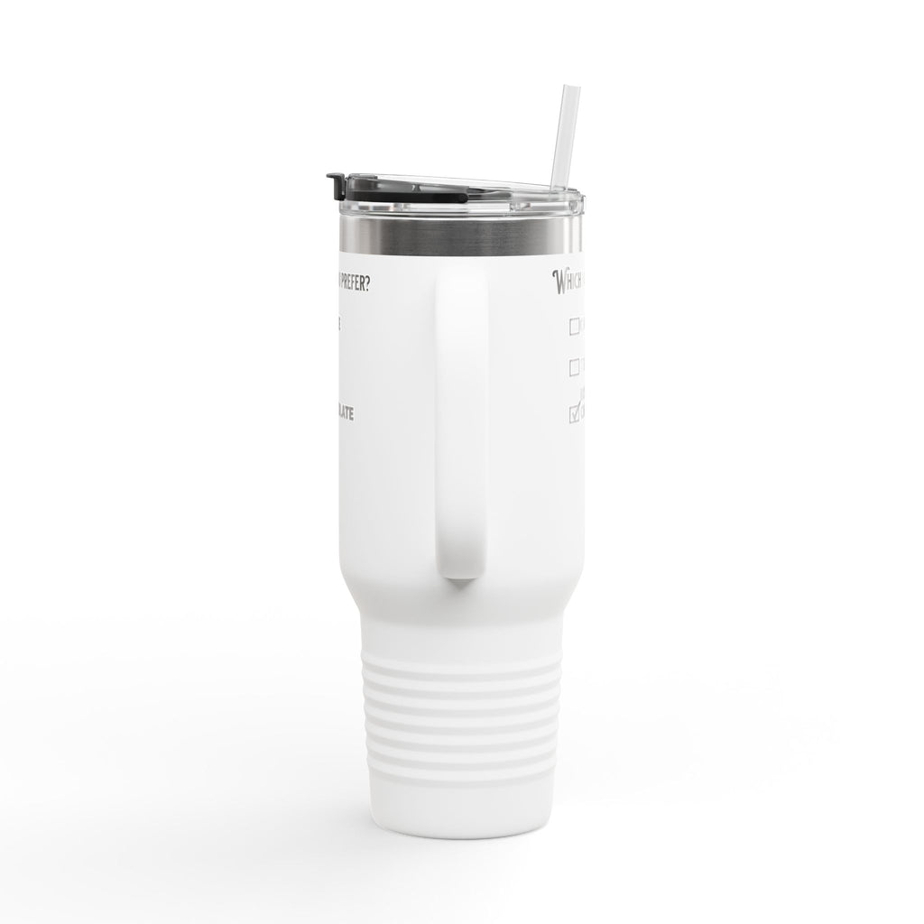 Insulated Travel Mug - 40oz Hot Drink Choice with Straw - Perfect for Coffee, Tea & Hot Chocolate Lovers