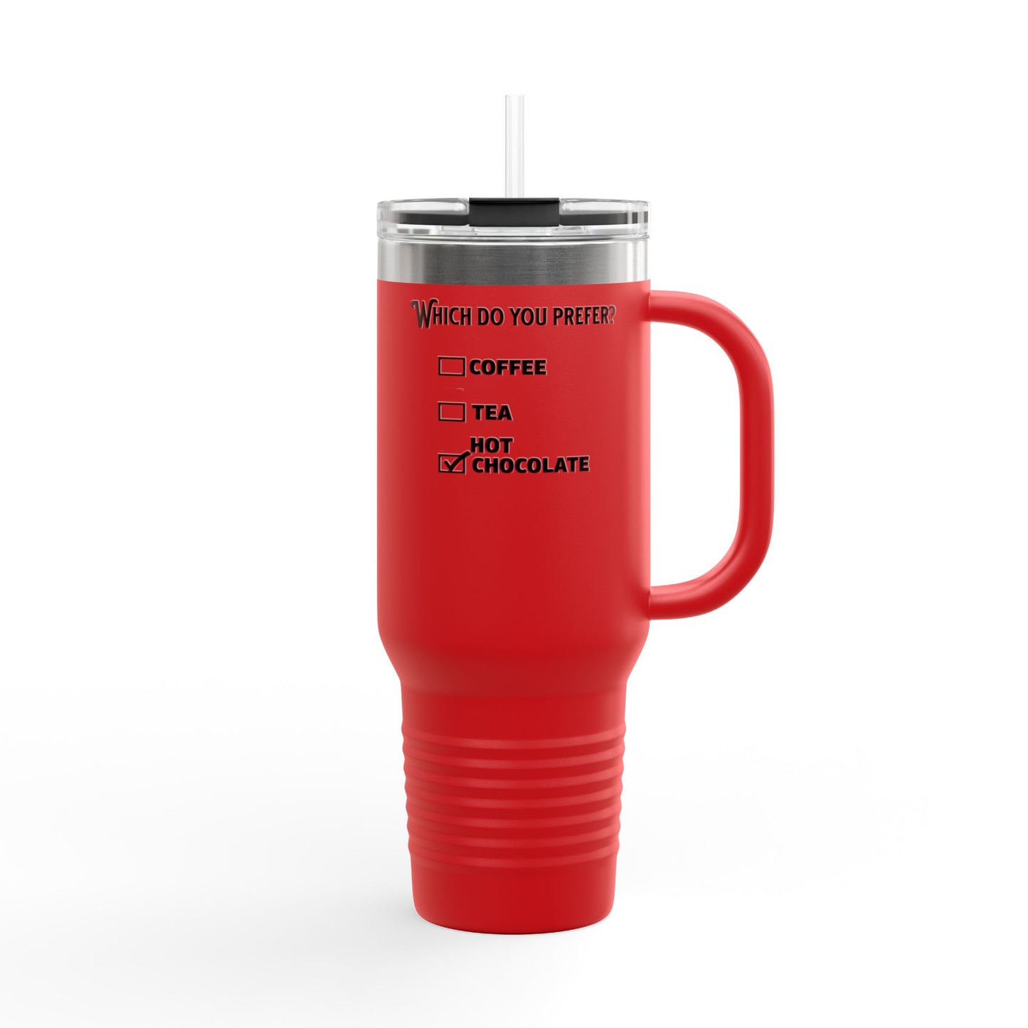 Insulated Travel Mug - 40oz Hot Drink Choice with Straw - Perfect for Coffee, Tea & Hot Chocolate Lovers