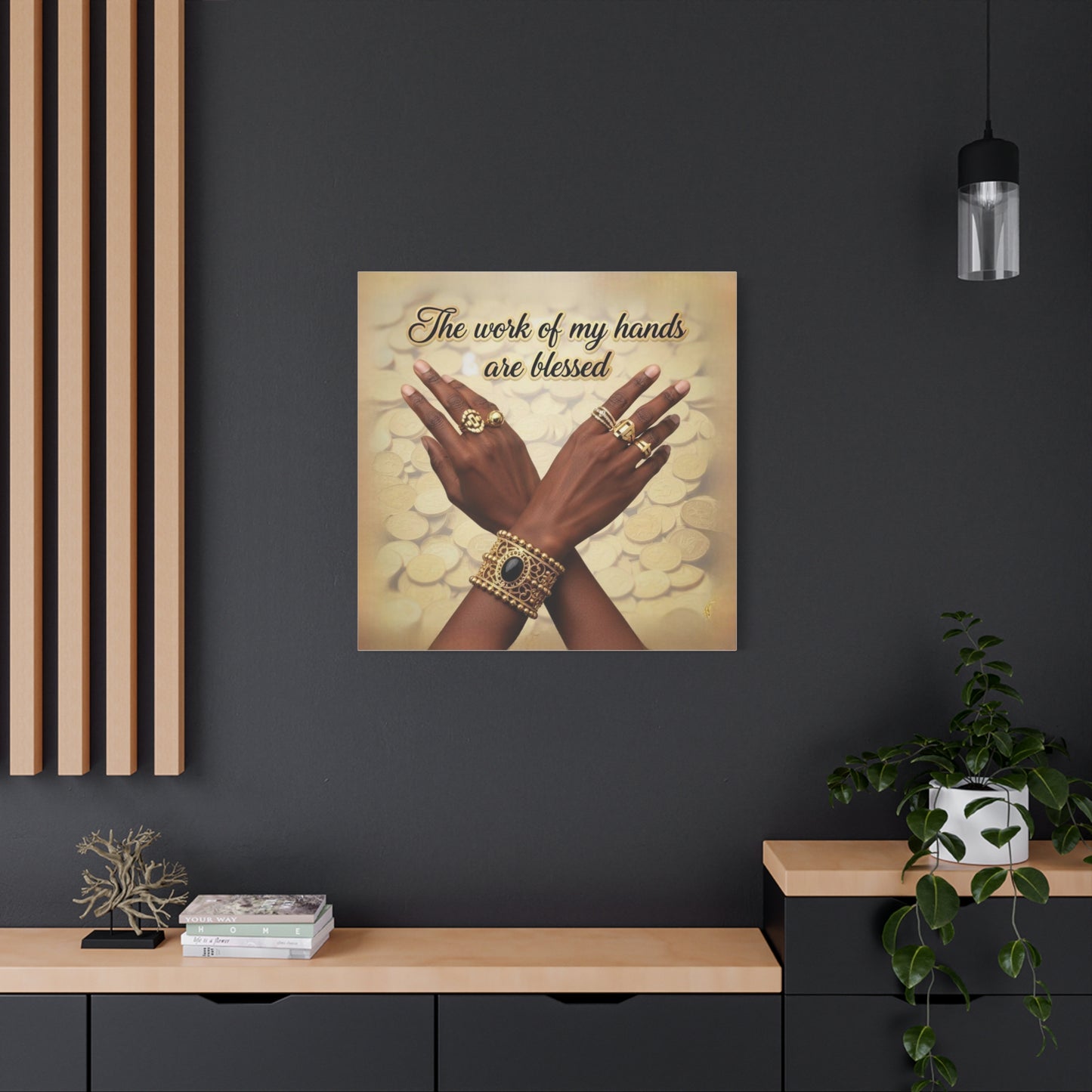 Blessed Hands Canvas Art, Inspirational Wall Decor, Home Office Decor, Unique Gift for Him or Her, Motivational Wall Art