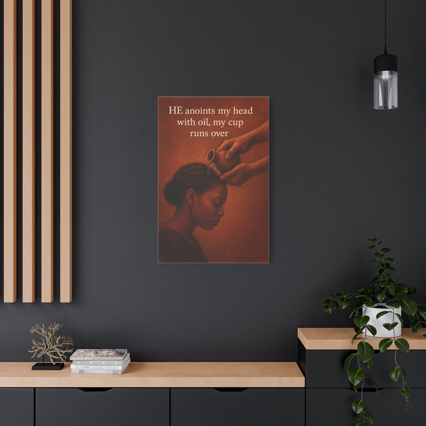 Inspirational Wall Art, Motivational Home Decor, Faith-Based Canvas, Black Women's Empowerment Artwork, Uplifting Quote Decor