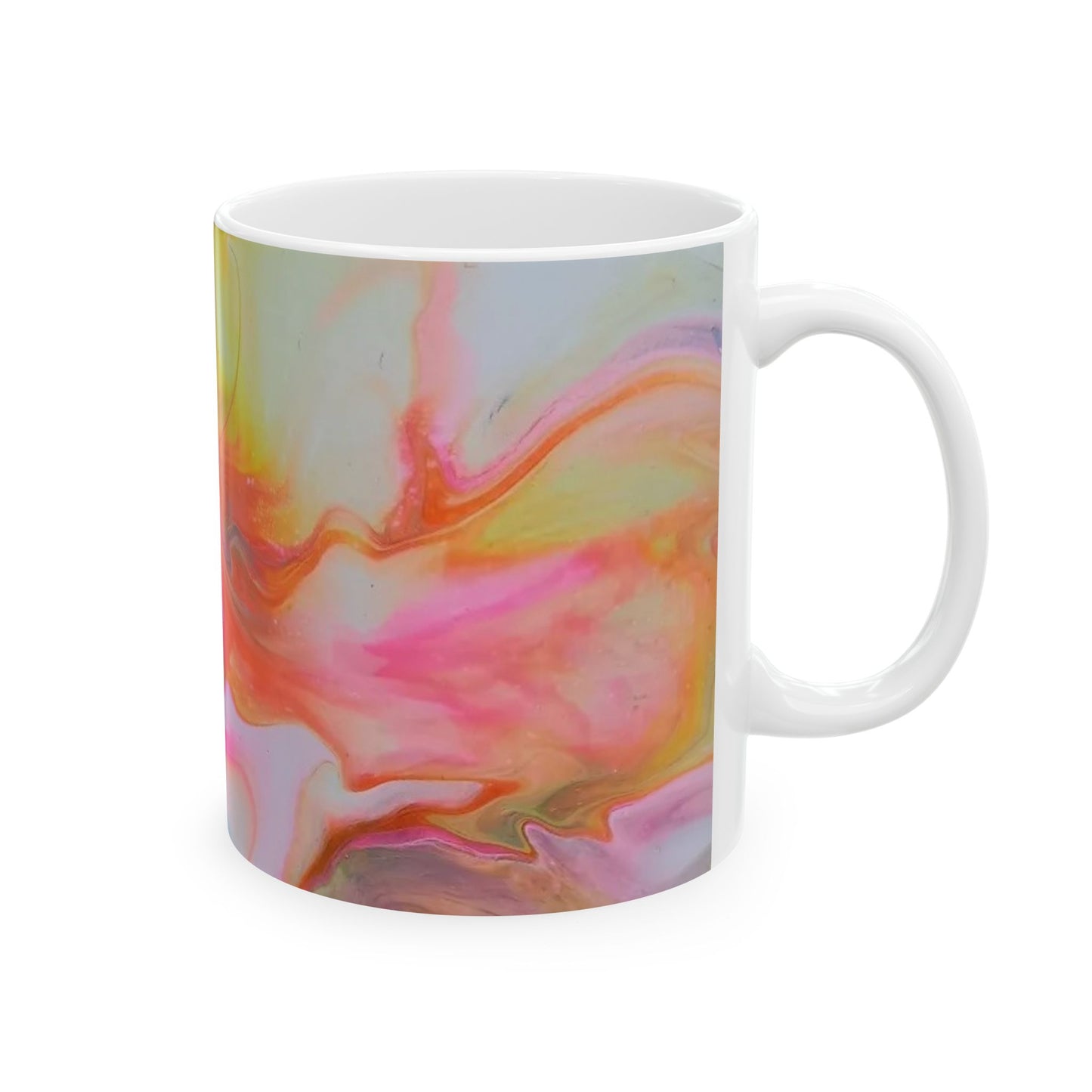 "Kindness" Fruit of the Spirit series - acrylic pour design - Abstract Colorful Ceramic Mug - Perfect for Coffee Lovers & Gift Giving