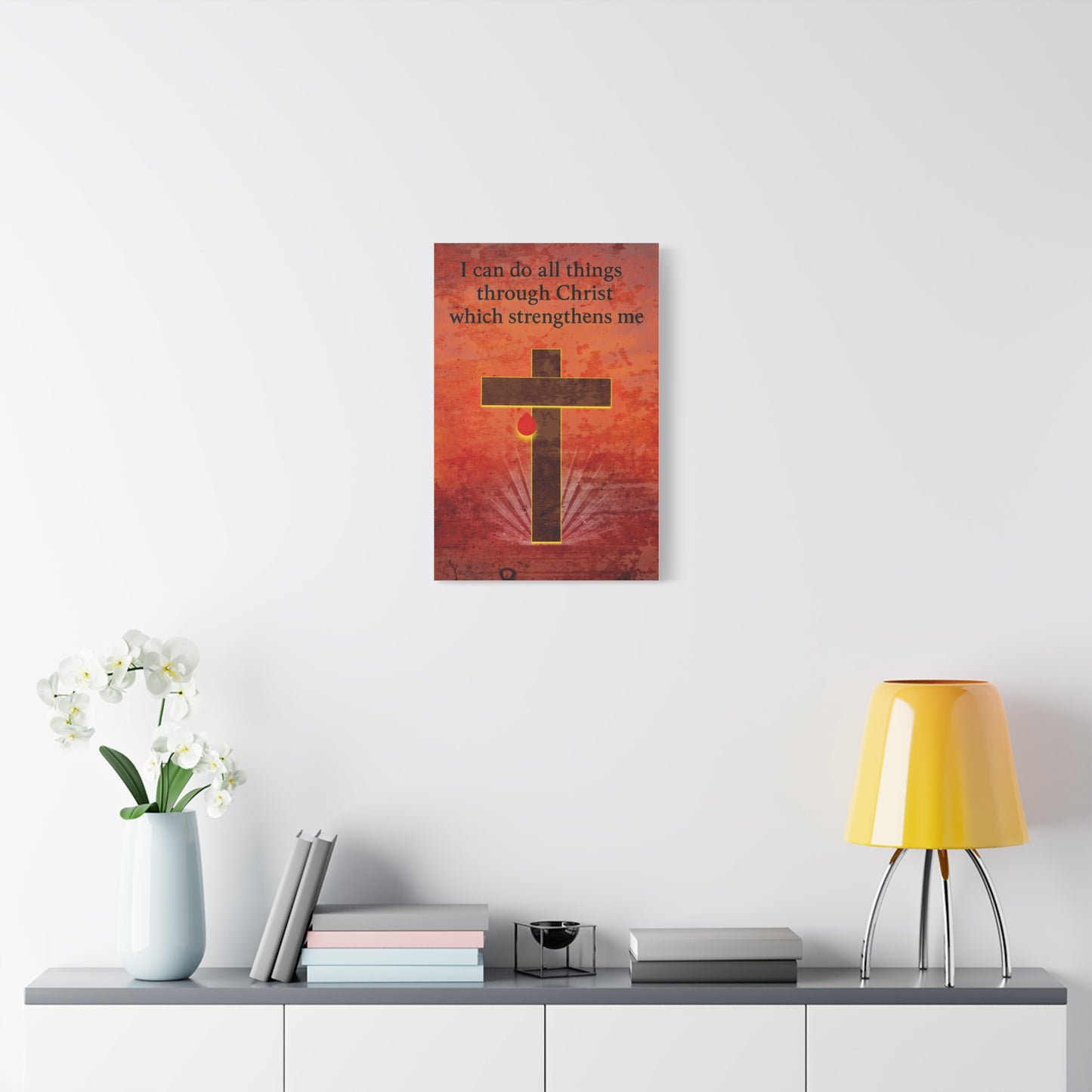 Inspirational Wall Art Print, Christian Home Decor, Rustic Matte Canvas, Religious Gift for Faith Lovers, Motivational Artwork