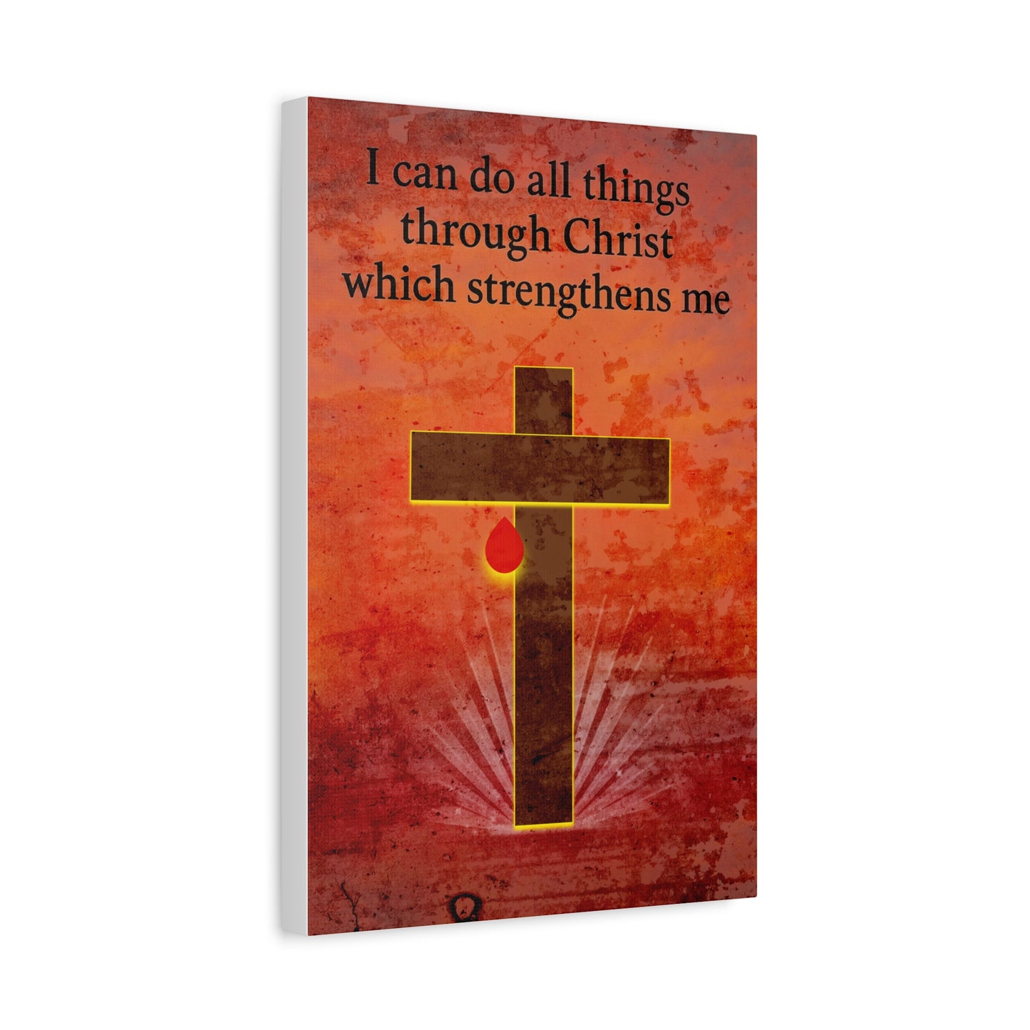 Inspirational Wall Art Print, Christian Home Decor, Rustic Matte Canvas, Religious Gift for Faith Lovers, Motivational Artwork