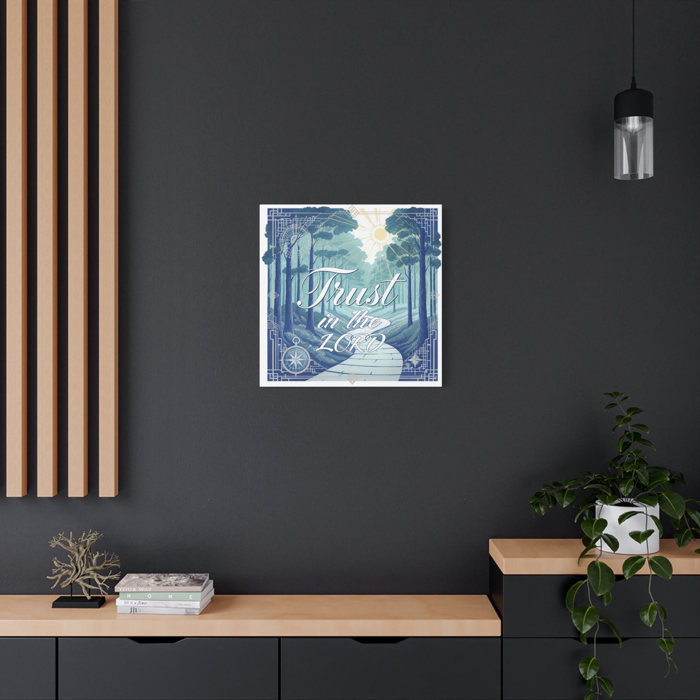 Inspirational Canvas Print, Motivational Wall Art, Trust in the Lord Decor, Nature Themed Home Decor, Christian Gift, Uplifting Wall Art