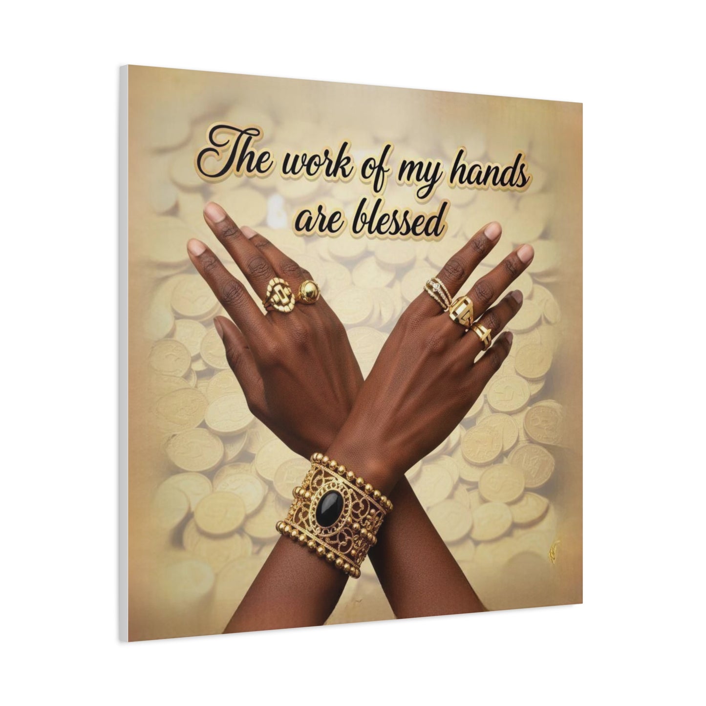 Blessed Hands Canvas Art, Inspirational Wall Decor, Home Office Decor, Unique Gift for Him or Her, Motivational Wall Art