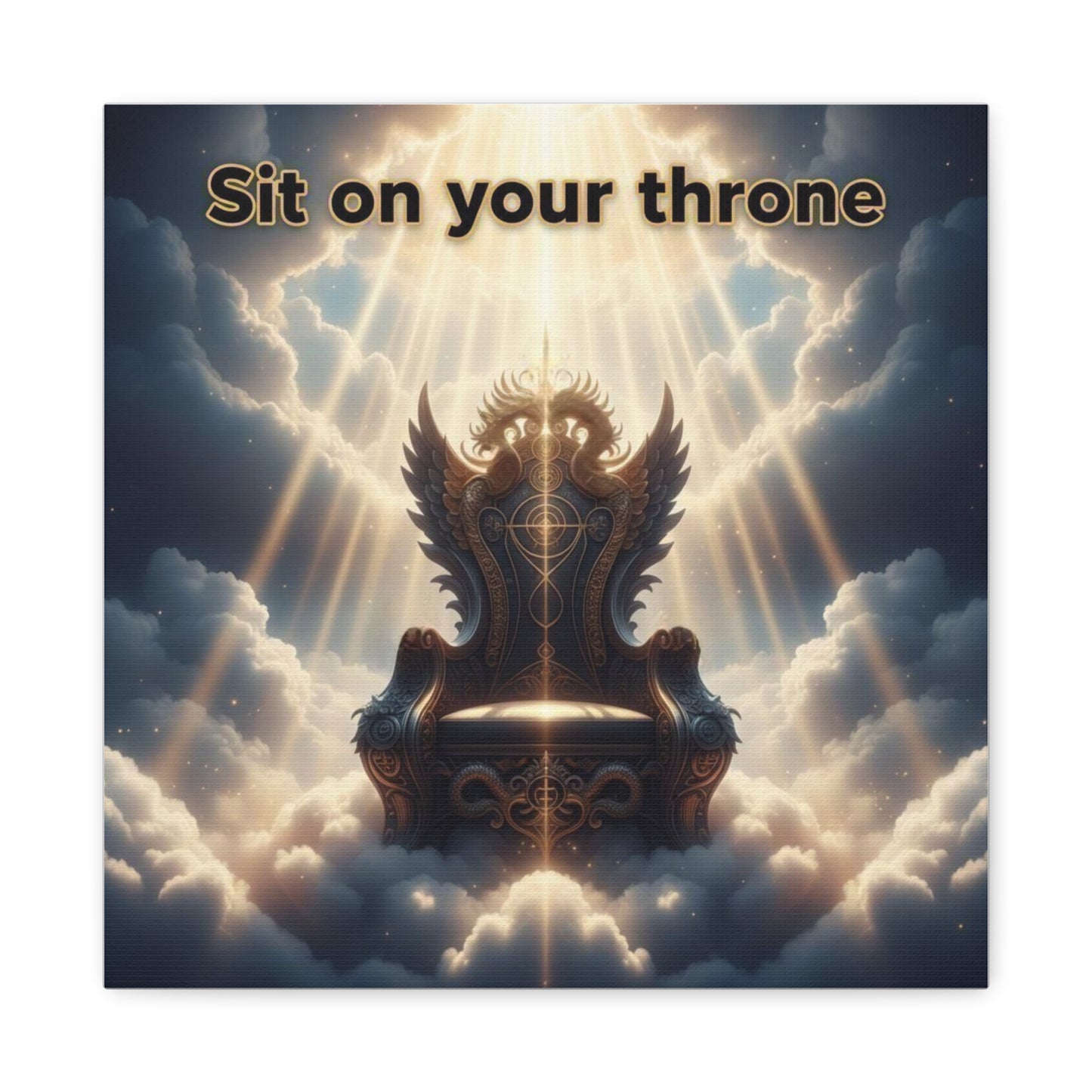 Majestic Canvas Wall Art, Throne Decor, Inspirational Artwork, Home Decor, Spiritual Wall Art. Motivational Wall Art