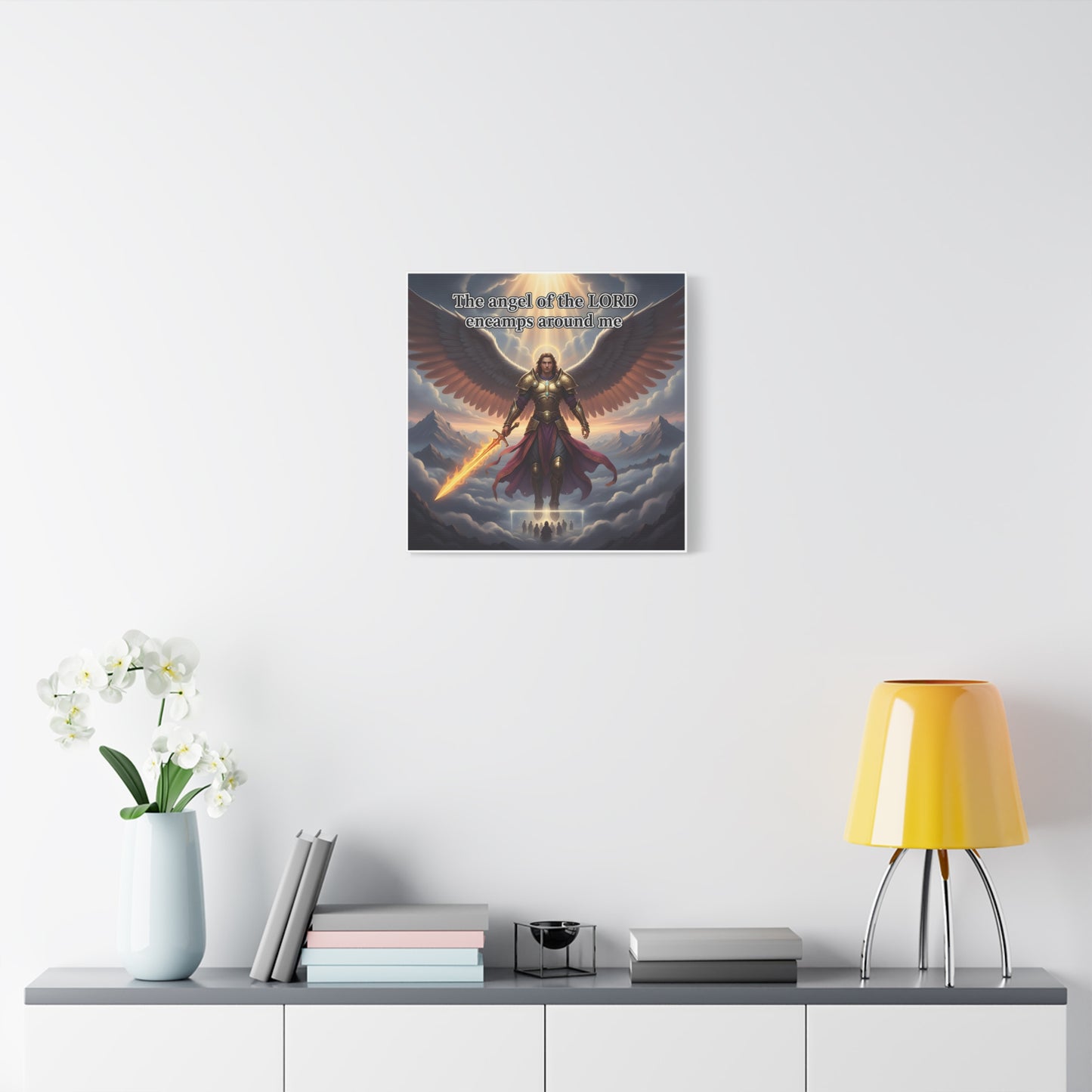 Inspirational Wall Art, Faith Decor, Spiritual Wall Art, Angel Print, Christian Home Decoration, Motivational Artwork, Unique Gift