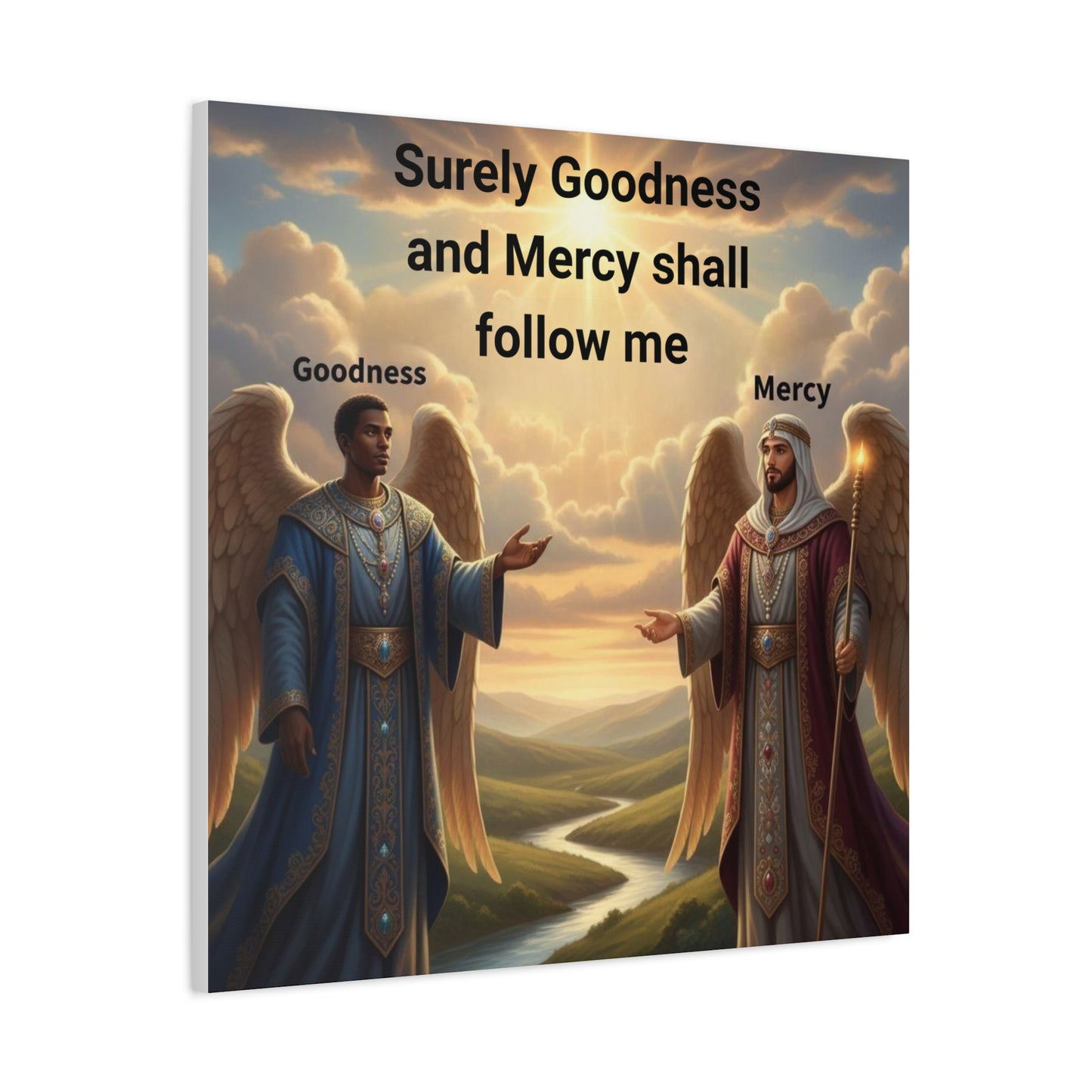 Motivational Wall Art - Inspirational Decor, Home Blessing, Godly Angels Print, Spiritual Gifts, Religious Wall Art