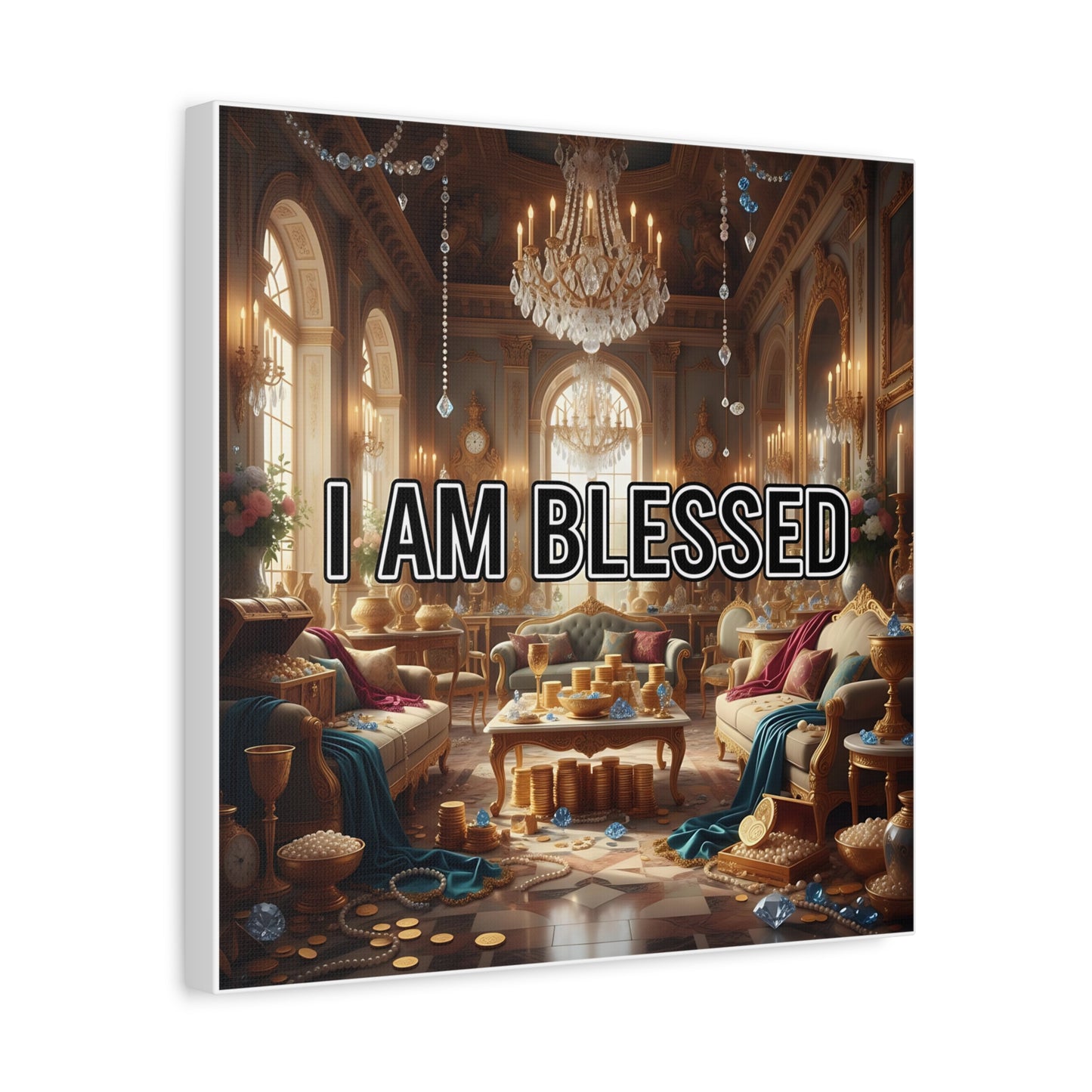 Blessed Canvas Wall Art, Inspirational Home Decor, Motivational Wall Art, Spiritual Decoration, Unique Artwork for Living Room, Office Wall