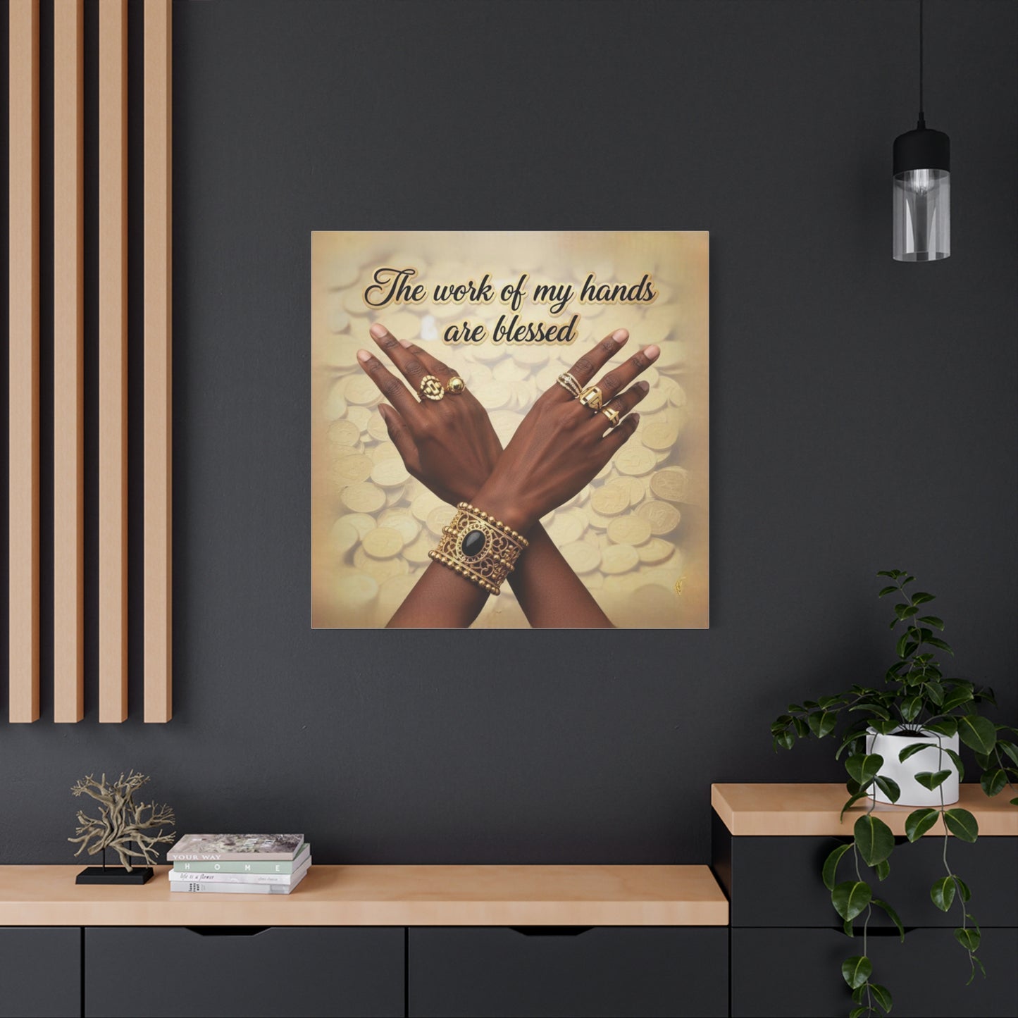 Blessed Hands Canvas Art, Inspirational Wall Decor, Home Office Decor, Unique Gift for Him or Her, Motivational Wall Art