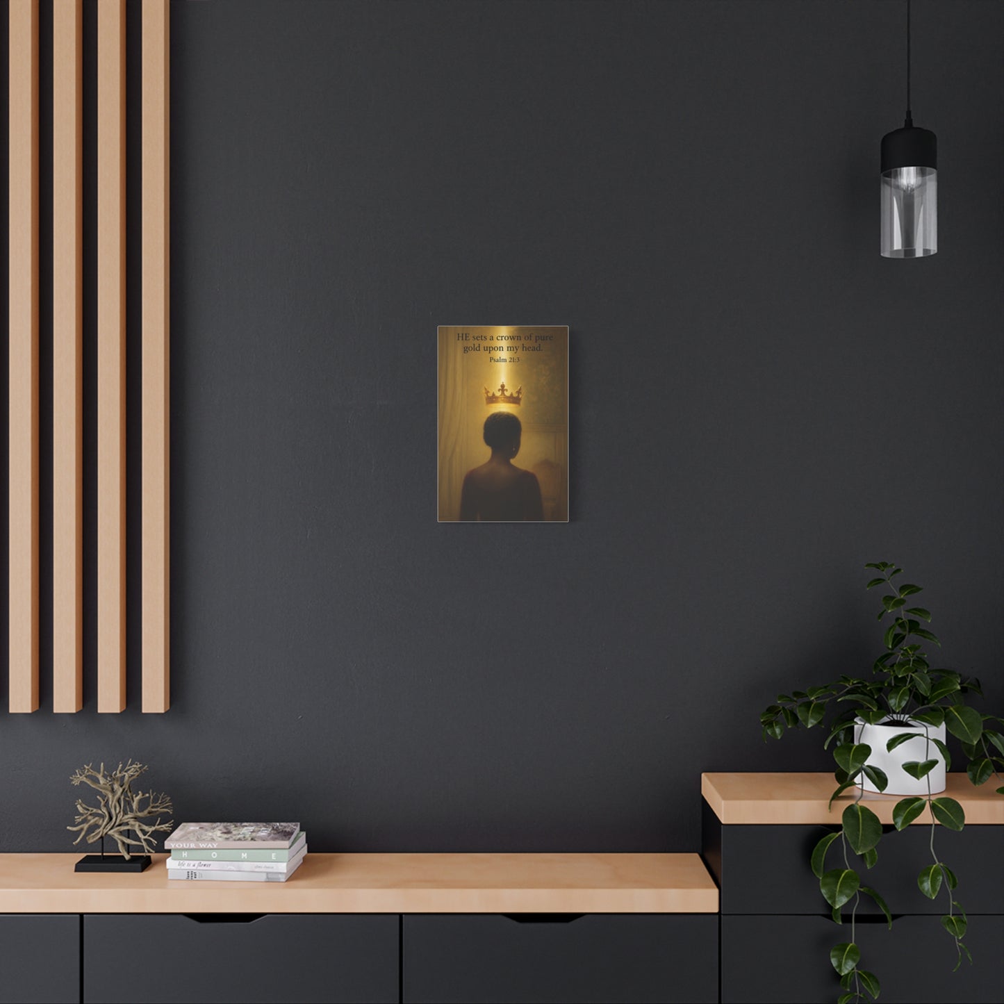 Inspirational Wall Art, African Queen Crowned by GOD, Christian Art