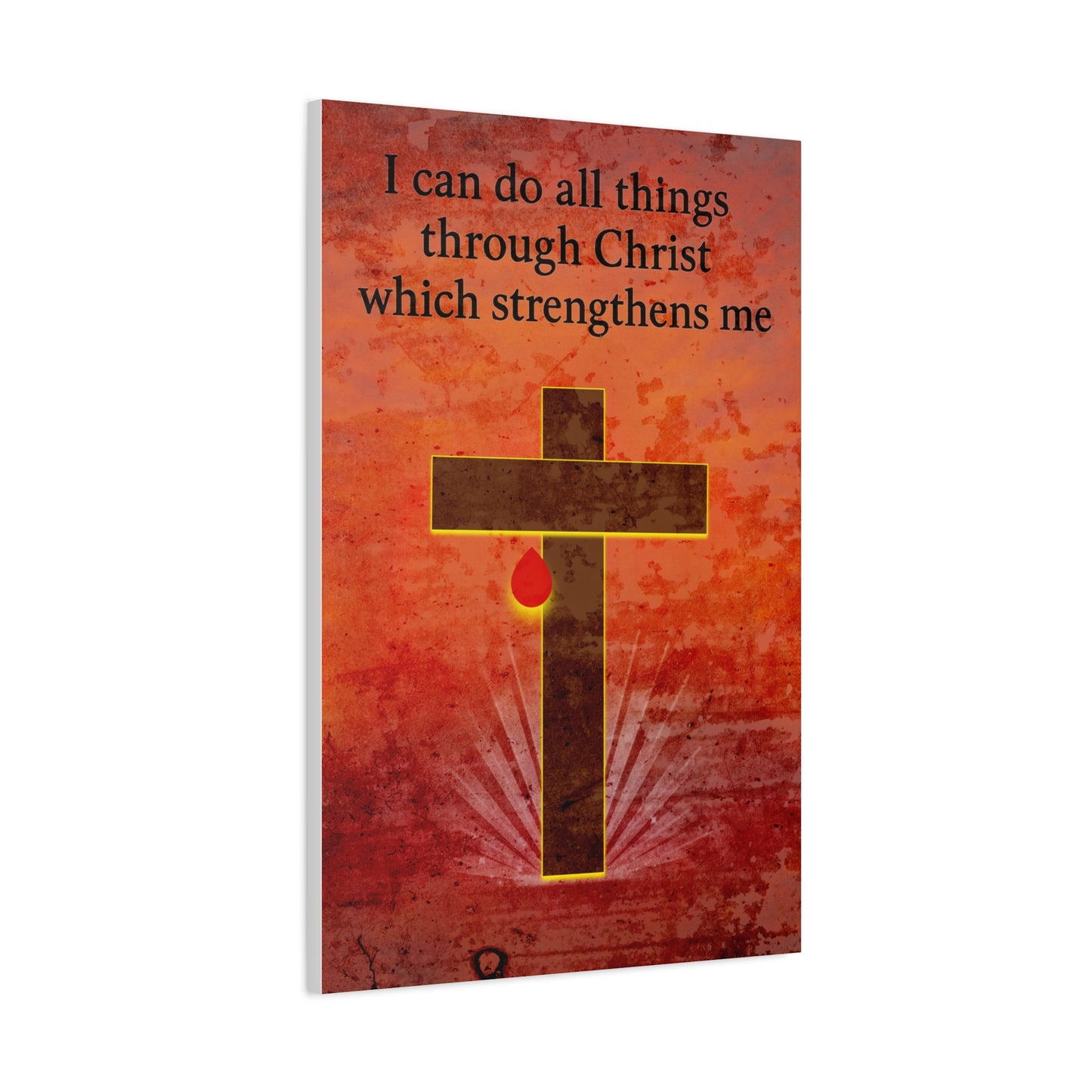 Inspirational Wall Art Print, Christian Home Decor, Rustic Matte Canvas, Religious Gift for Faith Lovers, Motivational Artwork