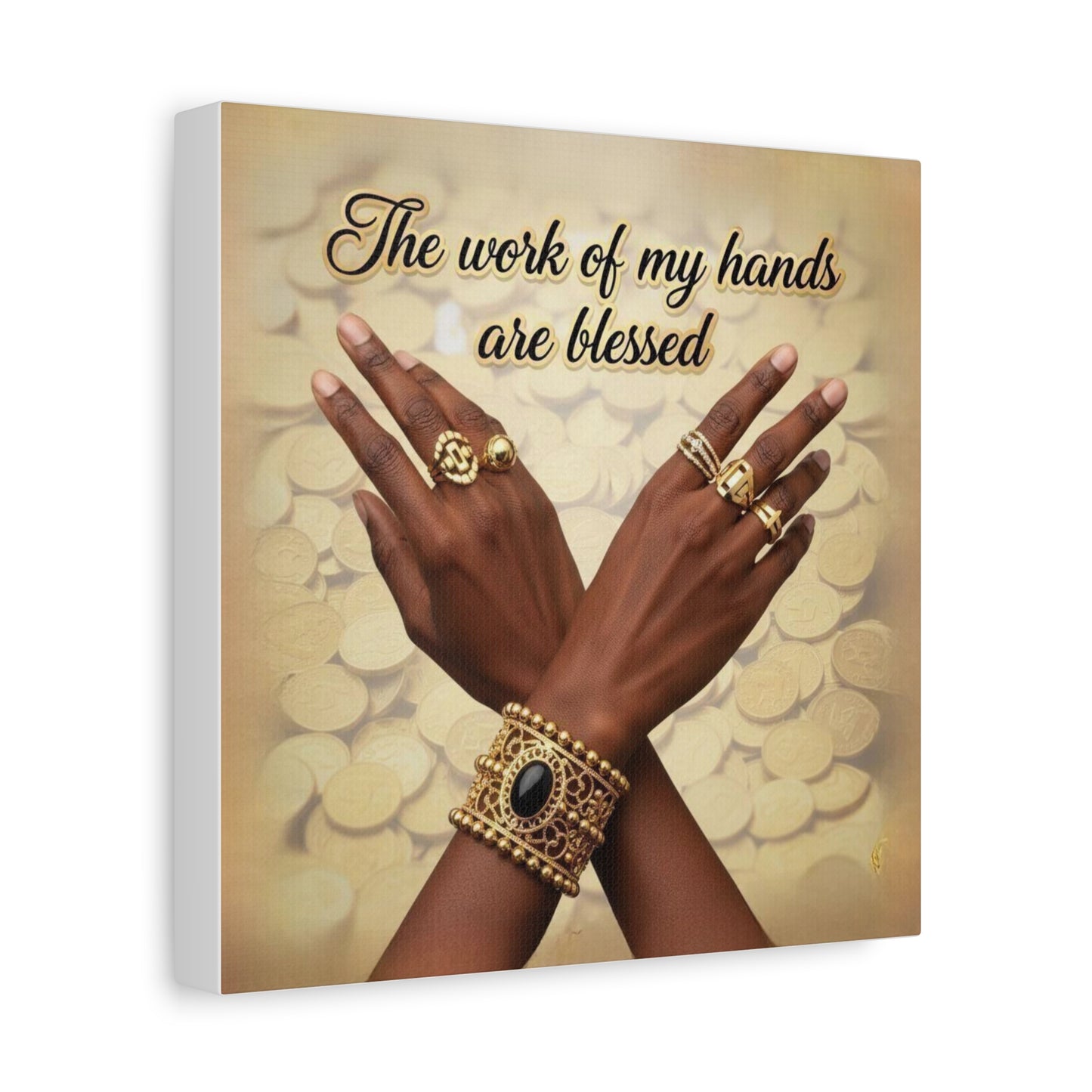 Blessed Hands Canvas Art, Inspirational Wall Decor, Home Office Decor, Unique Gift for Him or Her, Motivational Wall Art