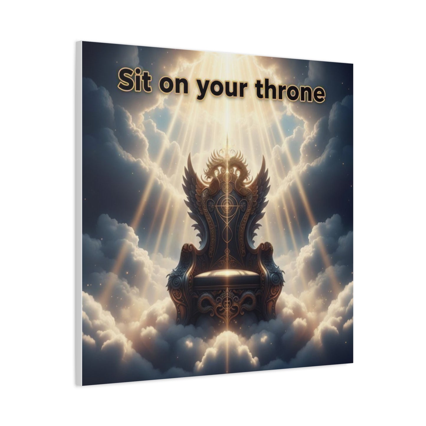 Majestic Canvas Wall Art, Throne Decor, Inspirational Artwork, Home Decor, Spiritual Wall Art. Motivational Wall Art