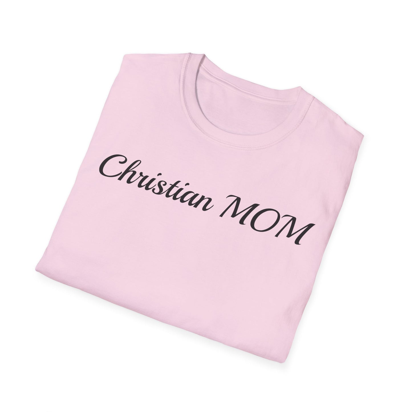 Christian MOM Unisex Softstyle T-Shirt - Faith-Based Gift for Mother's Day