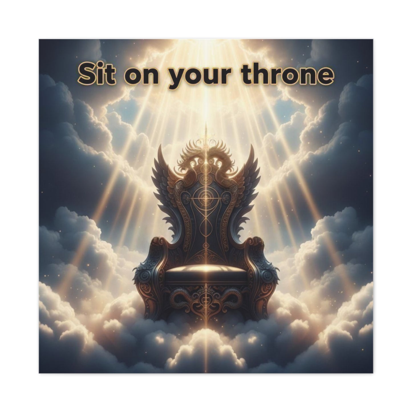 Majestic Canvas Wall Art, Throne Decor, Inspirational Artwork, Home Decor, Spiritual Wall Art. Motivational Wall Art