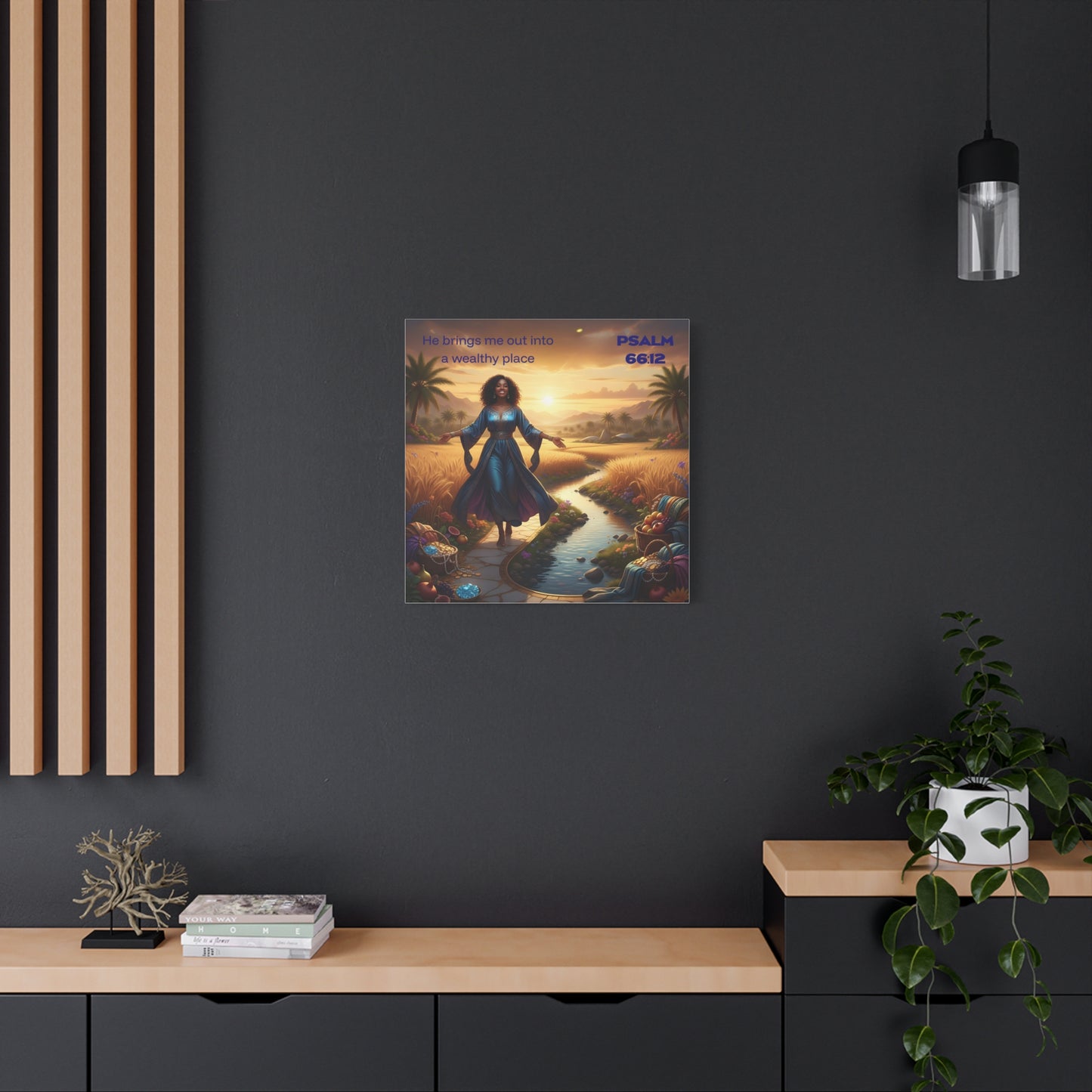 Inspirational Wall Art, Uplifting Wall Art, Religious Decor, Home Blessings, Faith-Based Gift, Psalm 66:12