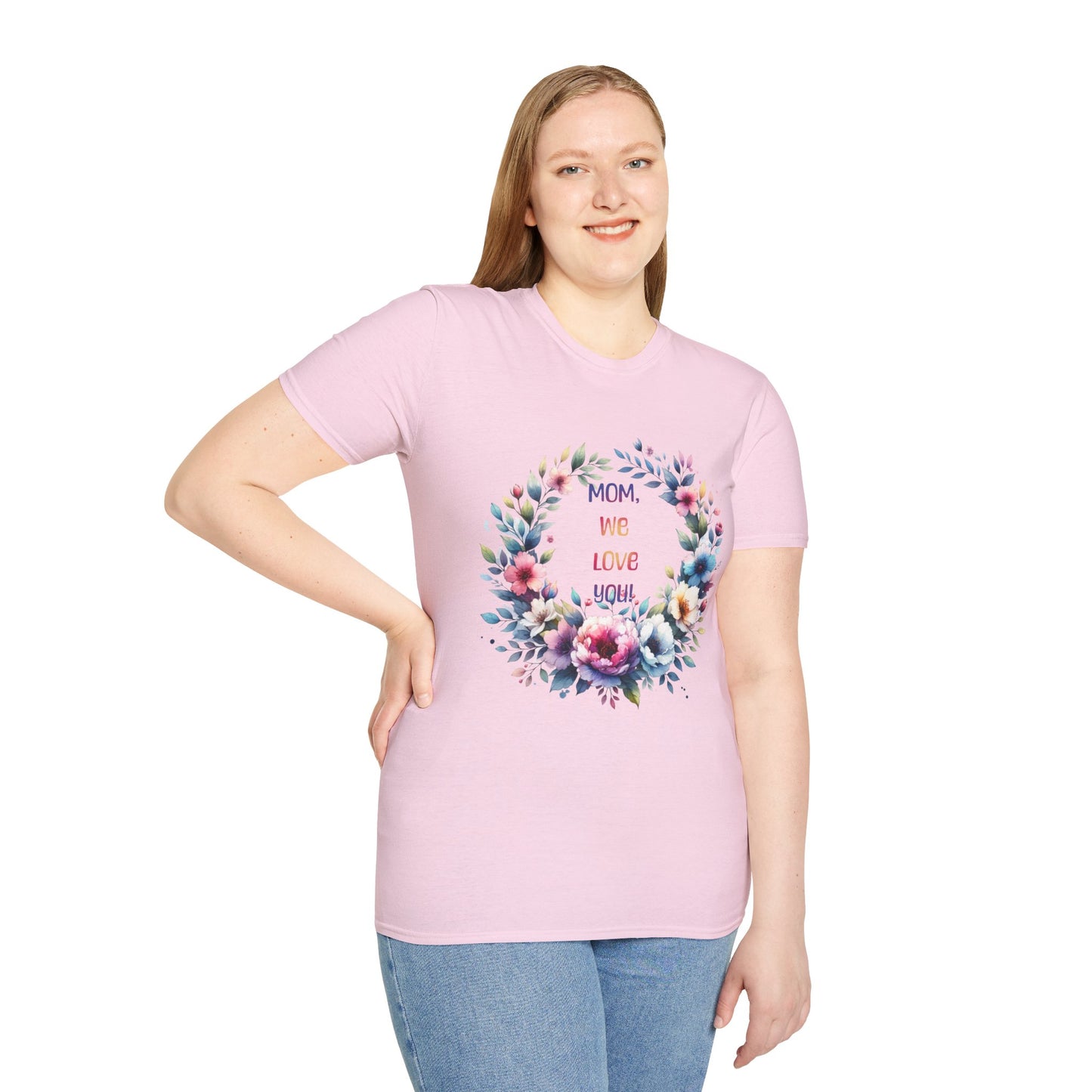 Floral Mom Love T-Shirt | Unisex Softstyle Tee