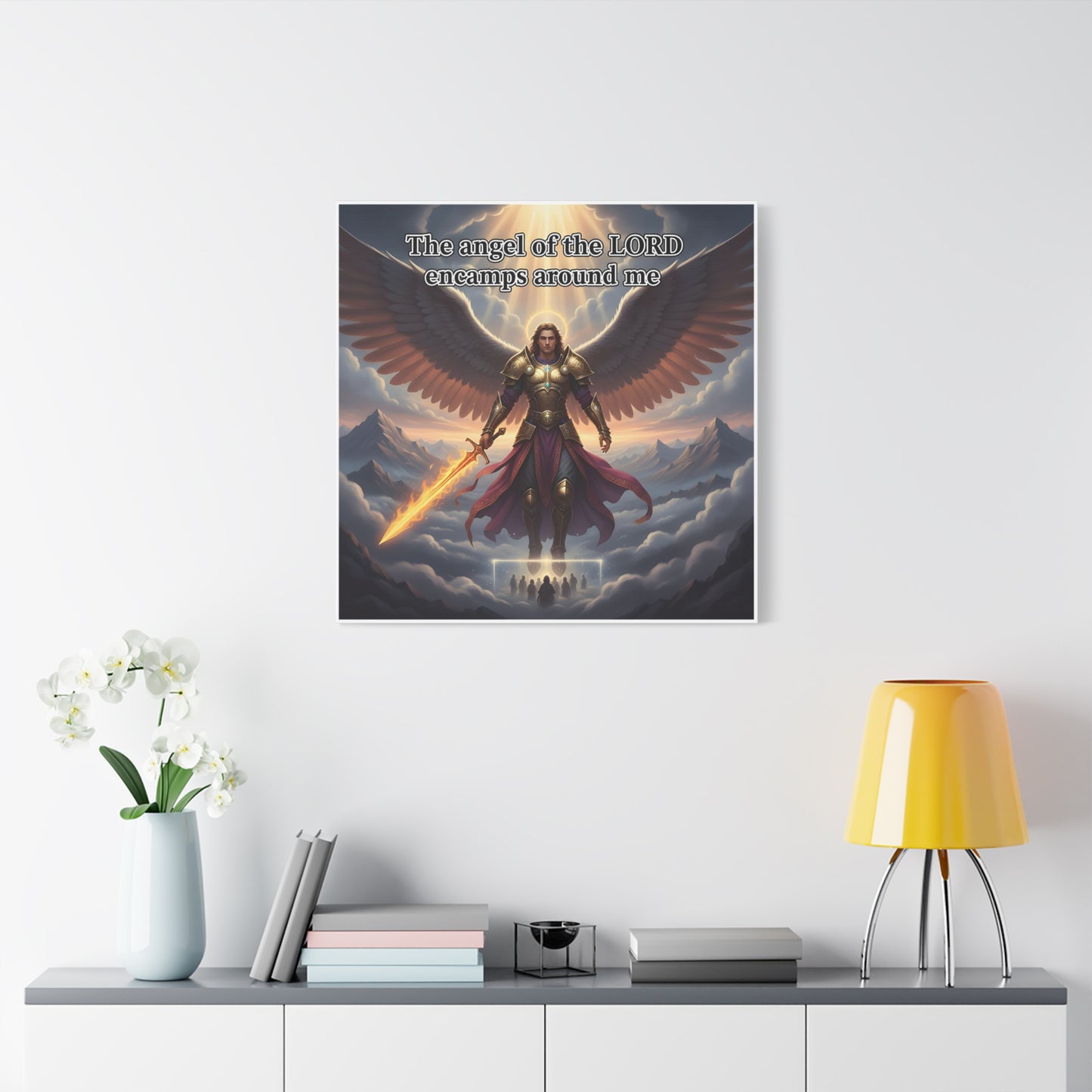 Inspirational Wall Art, Faith Decor, Spiritual Wall Art, Angel Print, Christian Home Decoration, Motivational Artwork, Unique Gift