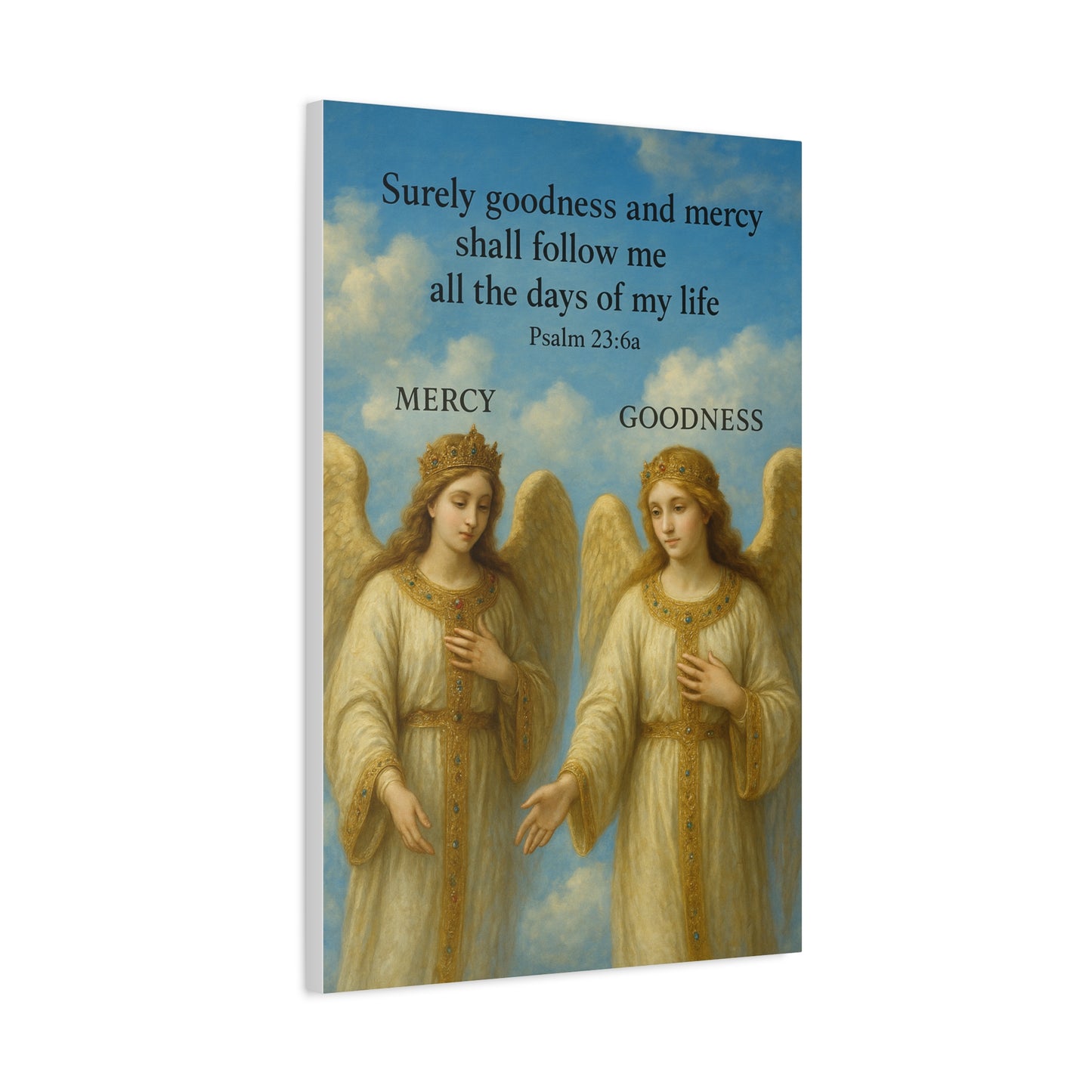 Divine Serenity Canvas Art | Angelic Wall Decor, Spiritual Gift, Home Blessing, Religious Artwork, Inspirational Wall Art