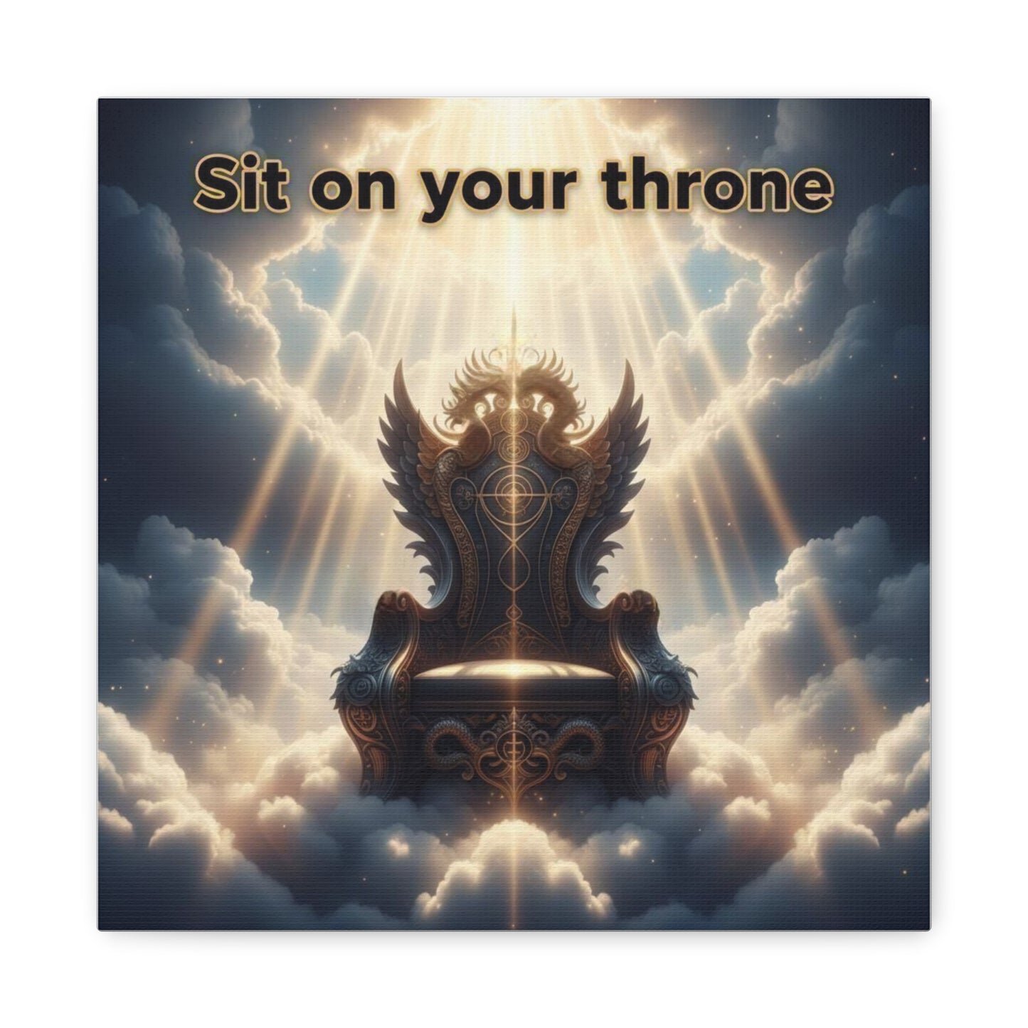 Majestic Canvas Wall Art, Throne Decor, Inspirational Artwork, Home Decor, Spiritual Wall Art. Motivational Wall Art