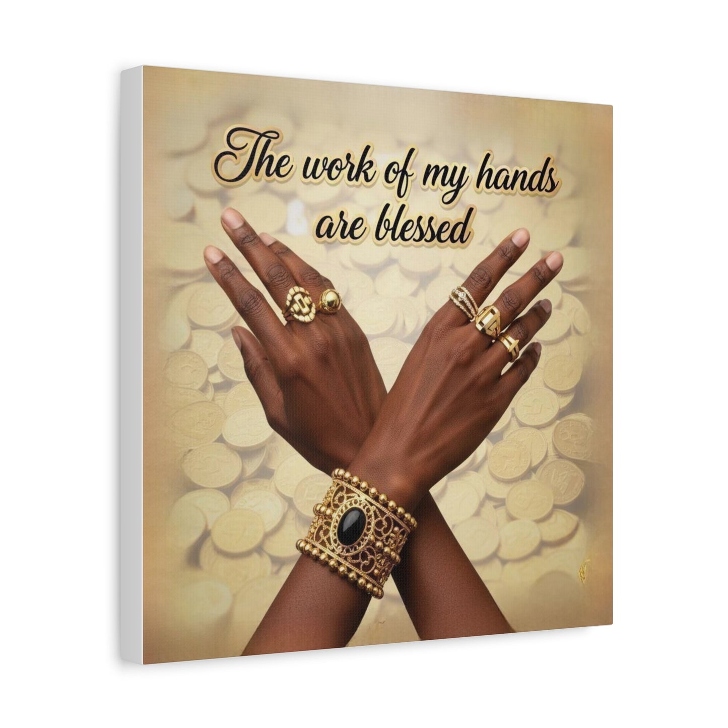 Blessed Hands Canvas Art, Inspirational Wall Decor, Home Office Decor, Unique Gift for Him or Her, Motivational Wall Art