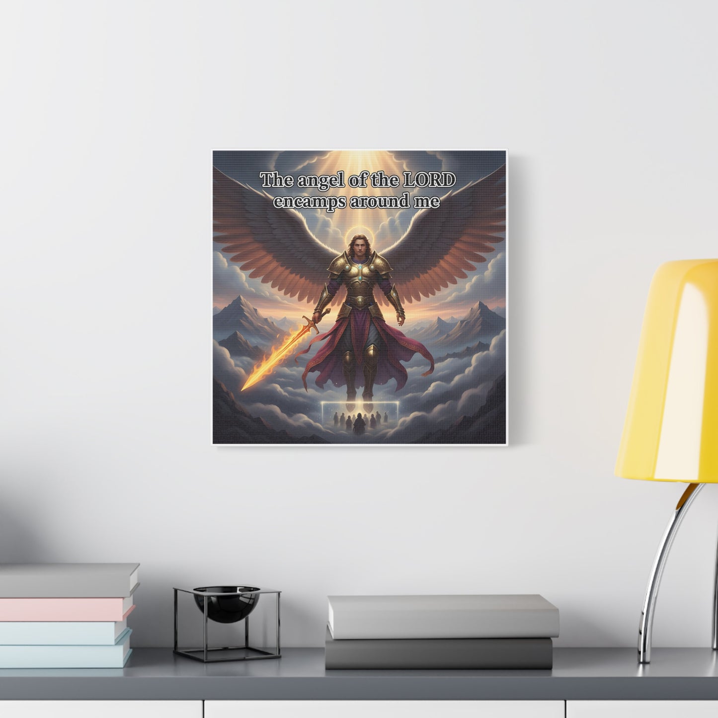 Inspirational Wall Art, Faith Decor, Spiritual Wall Art, Angel Print, Christian Home Decoration, Motivational Artwork, Unique Gift