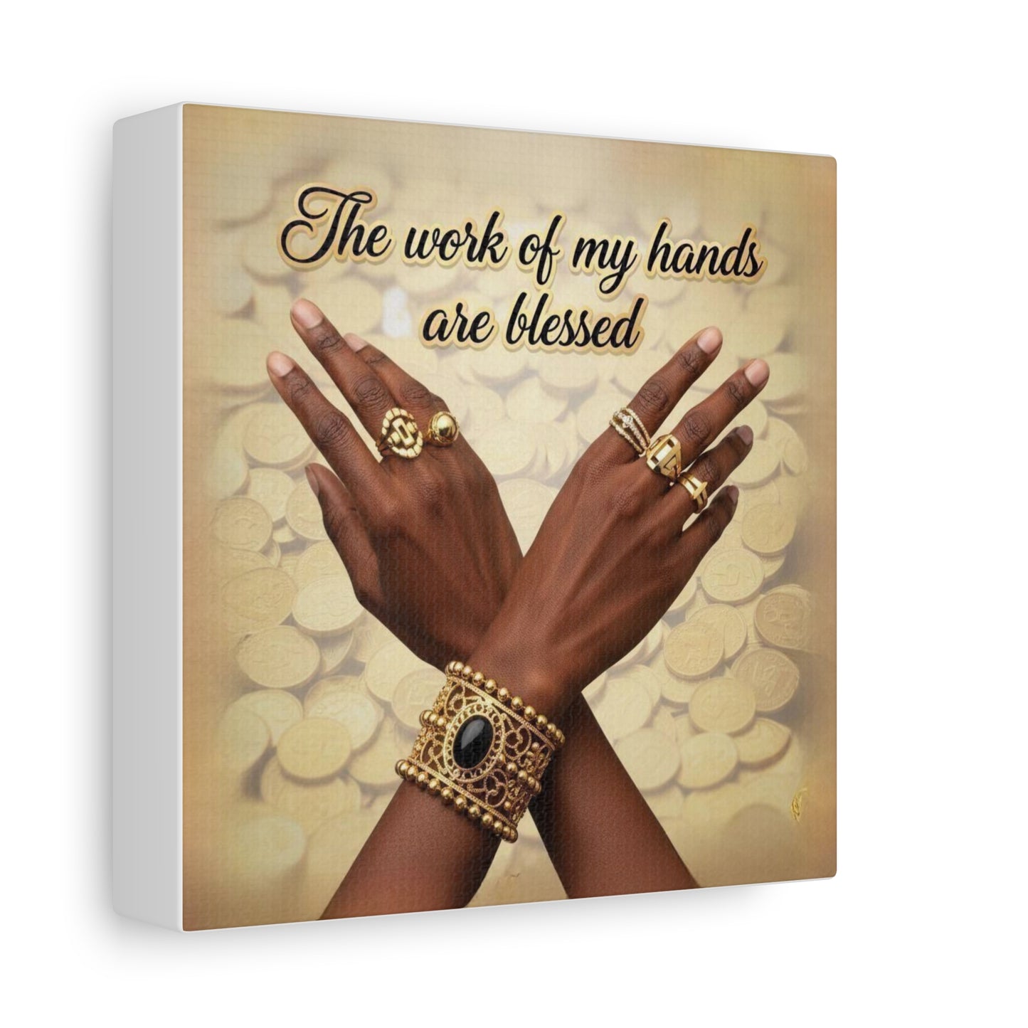 Blessed Hands Canvas Art, Inspirational Wall Decor, Home Office Decor, Unique Gift for Him or Her, Motivational Wall Art