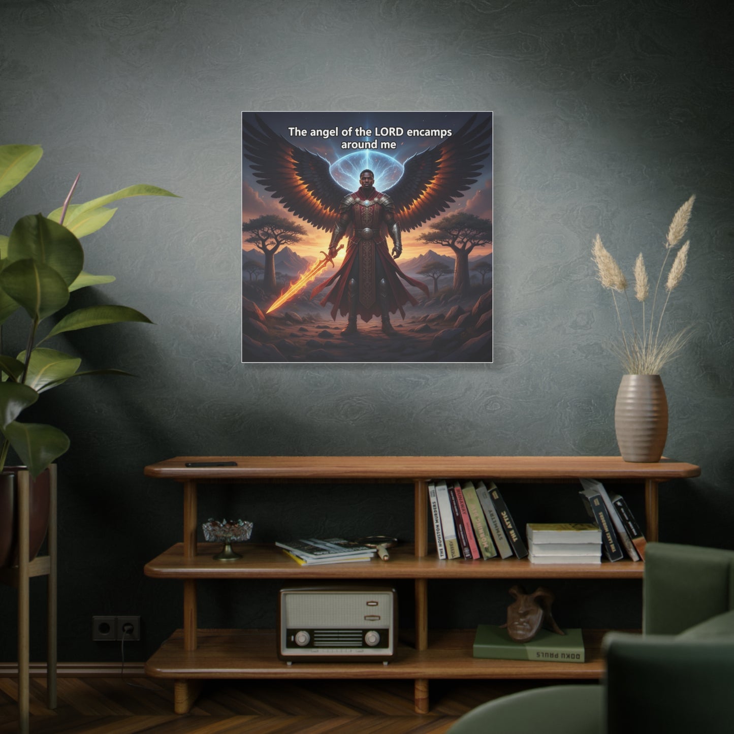 Inspirational Canvas Art, Motivational Wall Art, Angel Artwork, Home Office Decor, Religious Gift, Faith-Based Wall Art