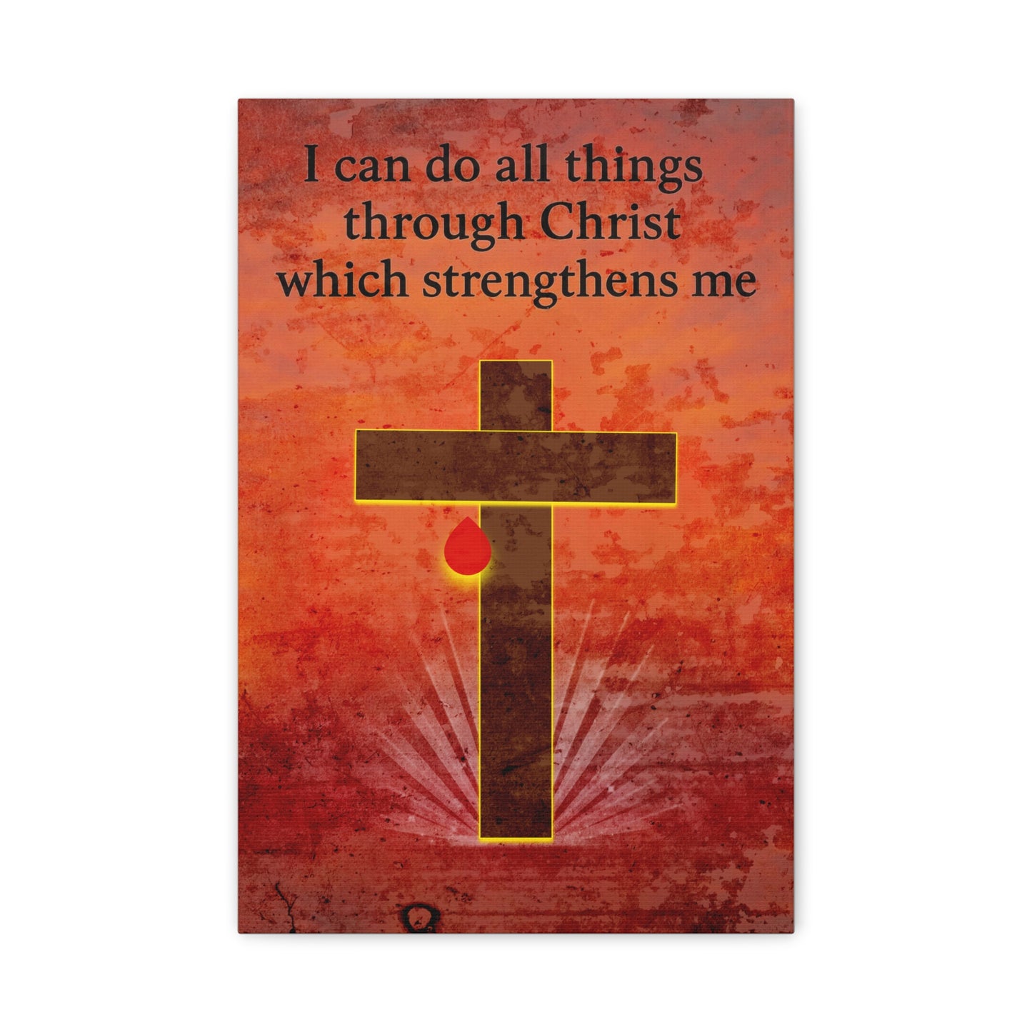 Inspirational Wall Art Print, Christian Home Decor, Rustic Matte Canvas, Religious Gift for Faith Lovers, Motivational Artwork