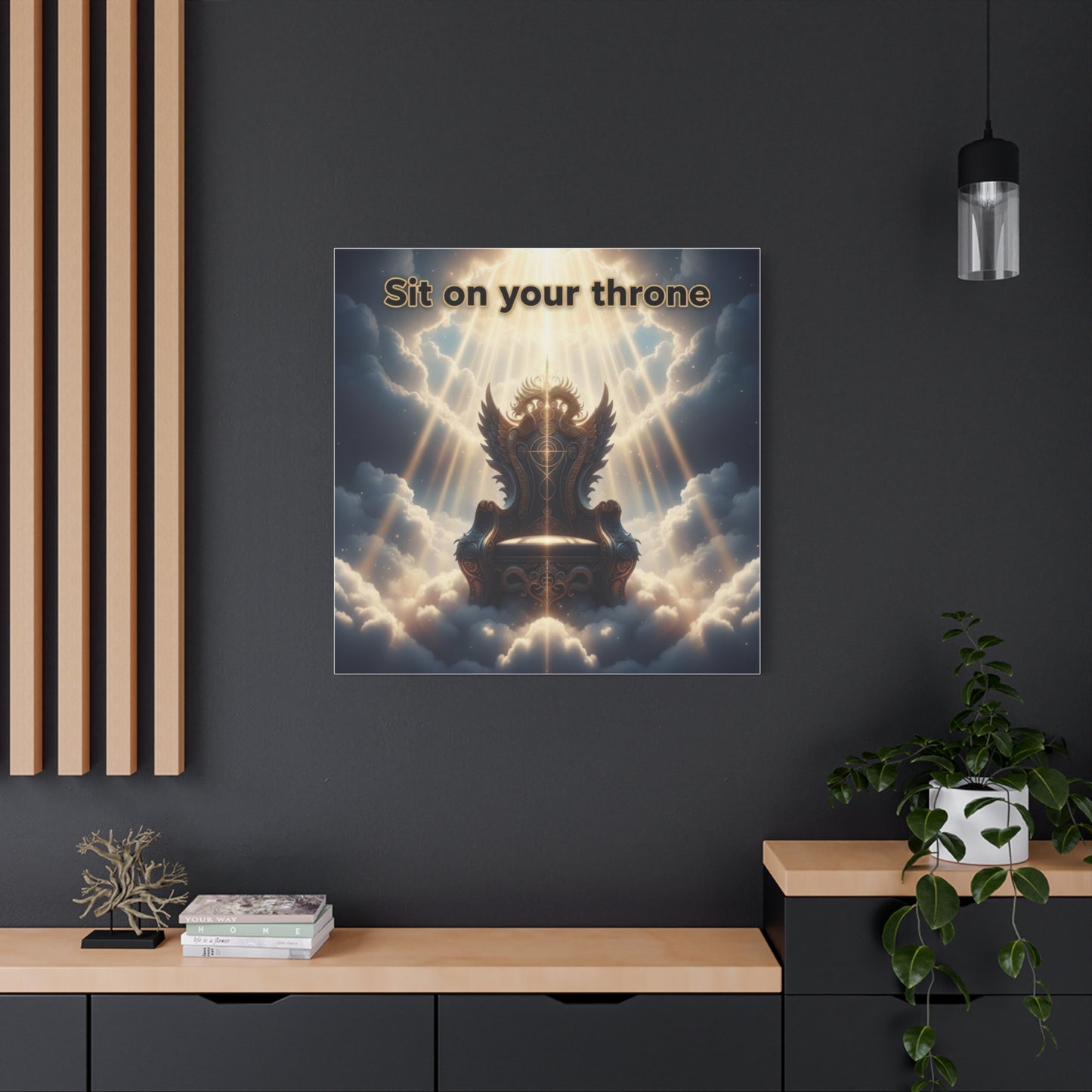 Majestic Canvas Wall Art, Throne Decor, Inspirational Artwork, Home Decor, Spiritual Wall Art. Motivational Wall Art
