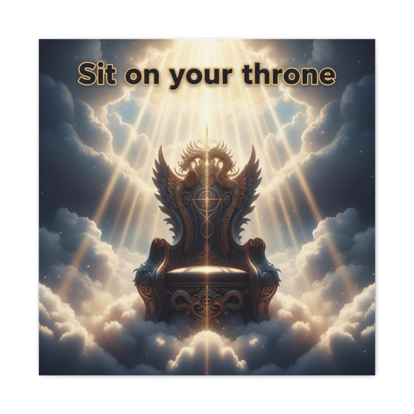 Majestic Canvas Wall Art, Throne Decor, Inspirational Artwork, Home Decor, Spiritual Wall Art. Motivational Wall Art