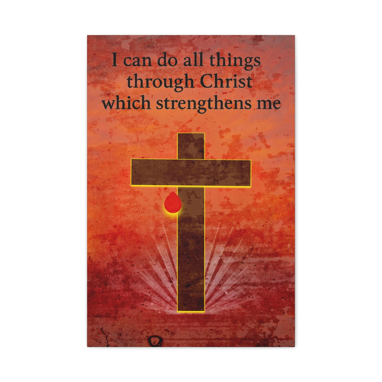 Inspirational Wall Art Print, Christian Home Decor, Rustic Matte Canvas, Religious Gift for Faith Lovers, Motivational Artwork