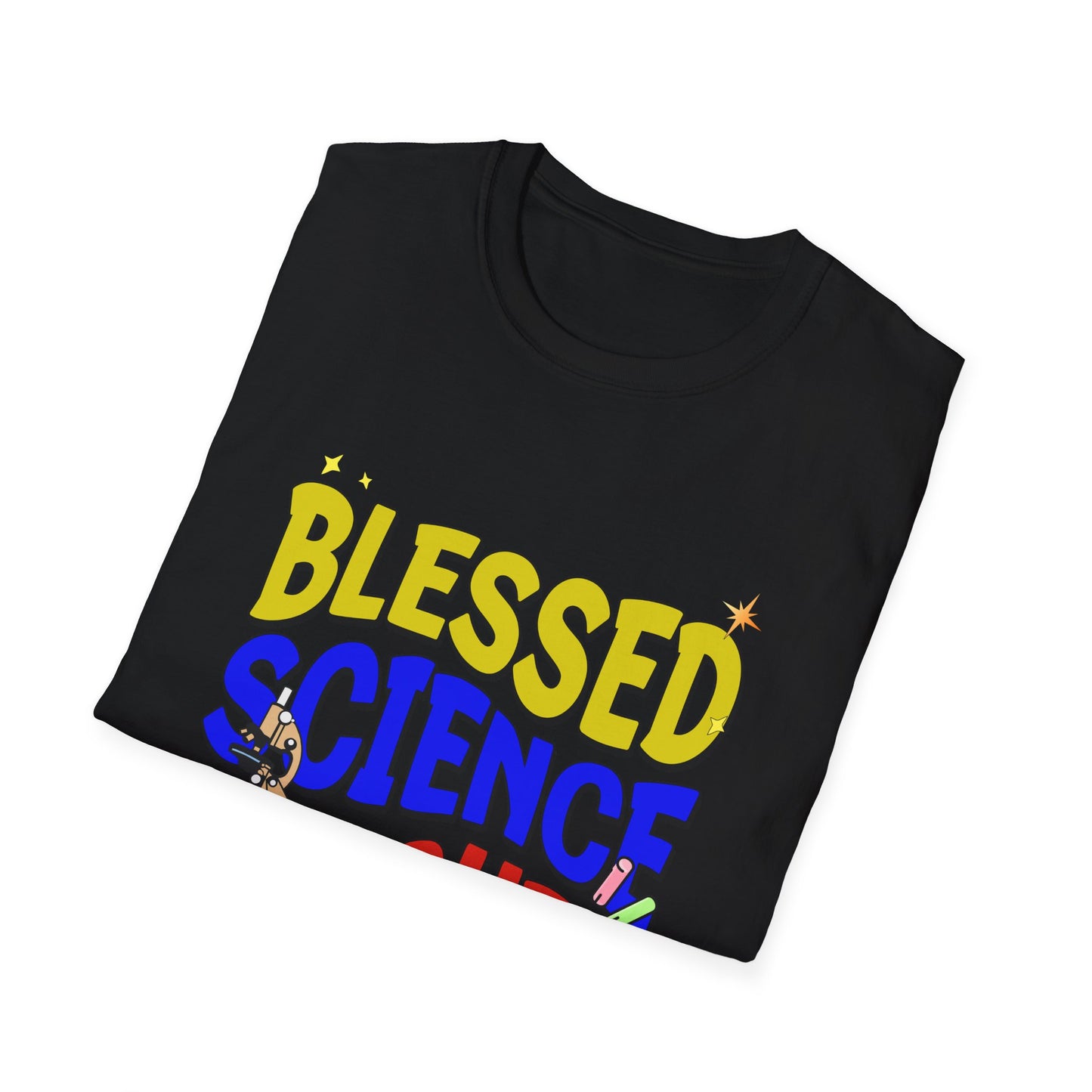 Blessed Science Teacher Colorful and Creative Tee can be a gift for self or someone special.