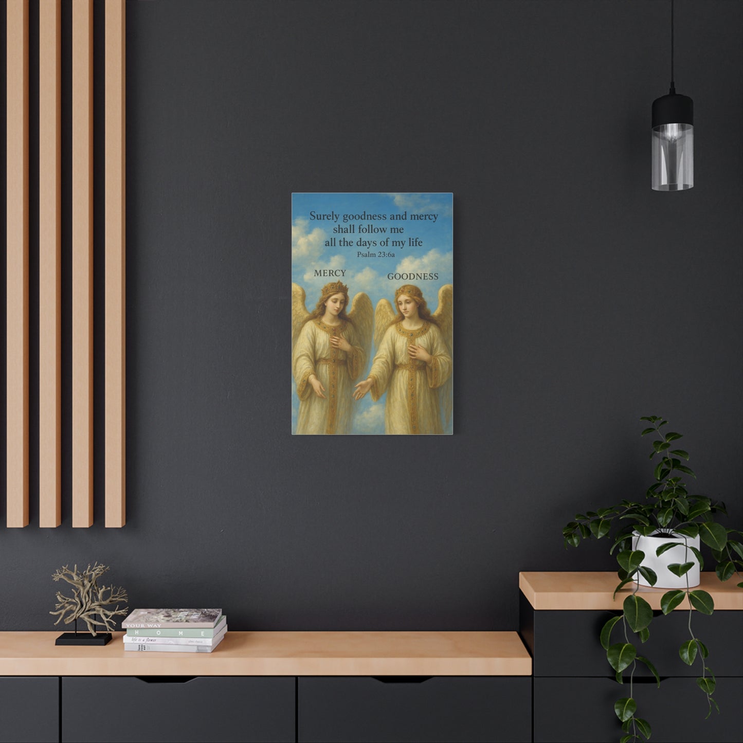Divine Serenity Canvas Art | Angelic Wall Decor, Spiritual Gift, Home Blessing, Religious Artwork, Inspirational Wall Art