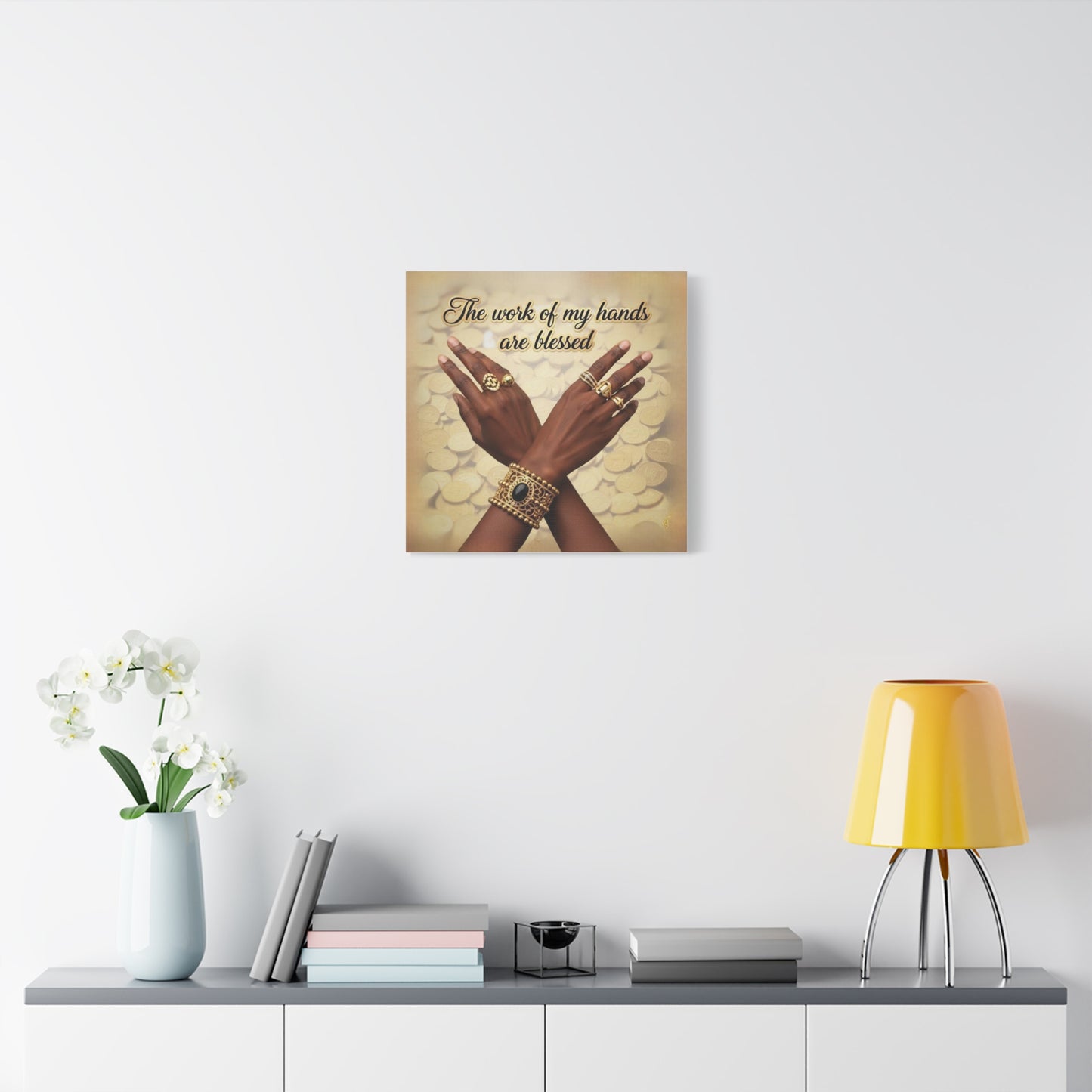 Blessed Hands Canvas Art, Inspirational Wall Decor, Home Office Decor, Unique Gift for Him or Her, Motivational Wall Art