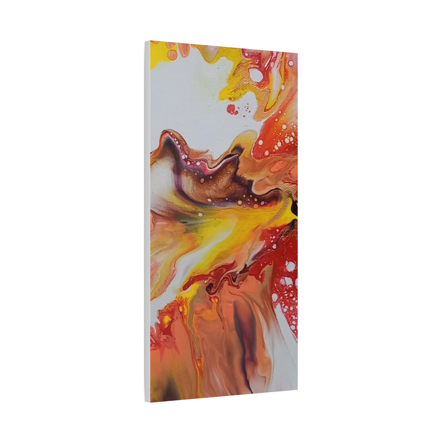 Abstract Acrylic pour painting - Art Canvas Print - TRIPTYCH - Colorful Fluid Design